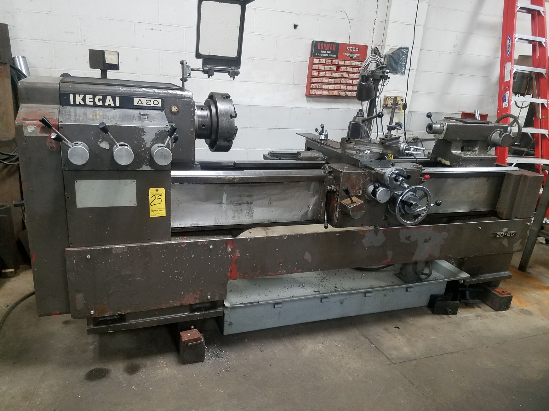 Ikegai Model A20 Engine Lathe, 20" X 60" Capacity, Taper Attachment, 12" 4-Jaw Chuck, Quick Change - Image 2 of 7