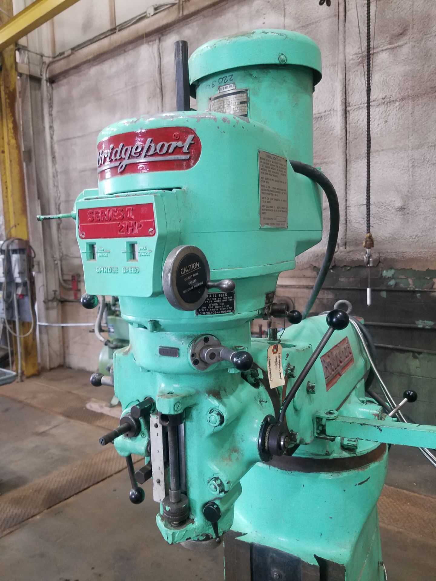 Bridgeport Series I, 2 HP Vertical Mill, s/n BR96723, New 2002, 9” X 42” Table, TPAC D.R.O. - Image 3 of 3