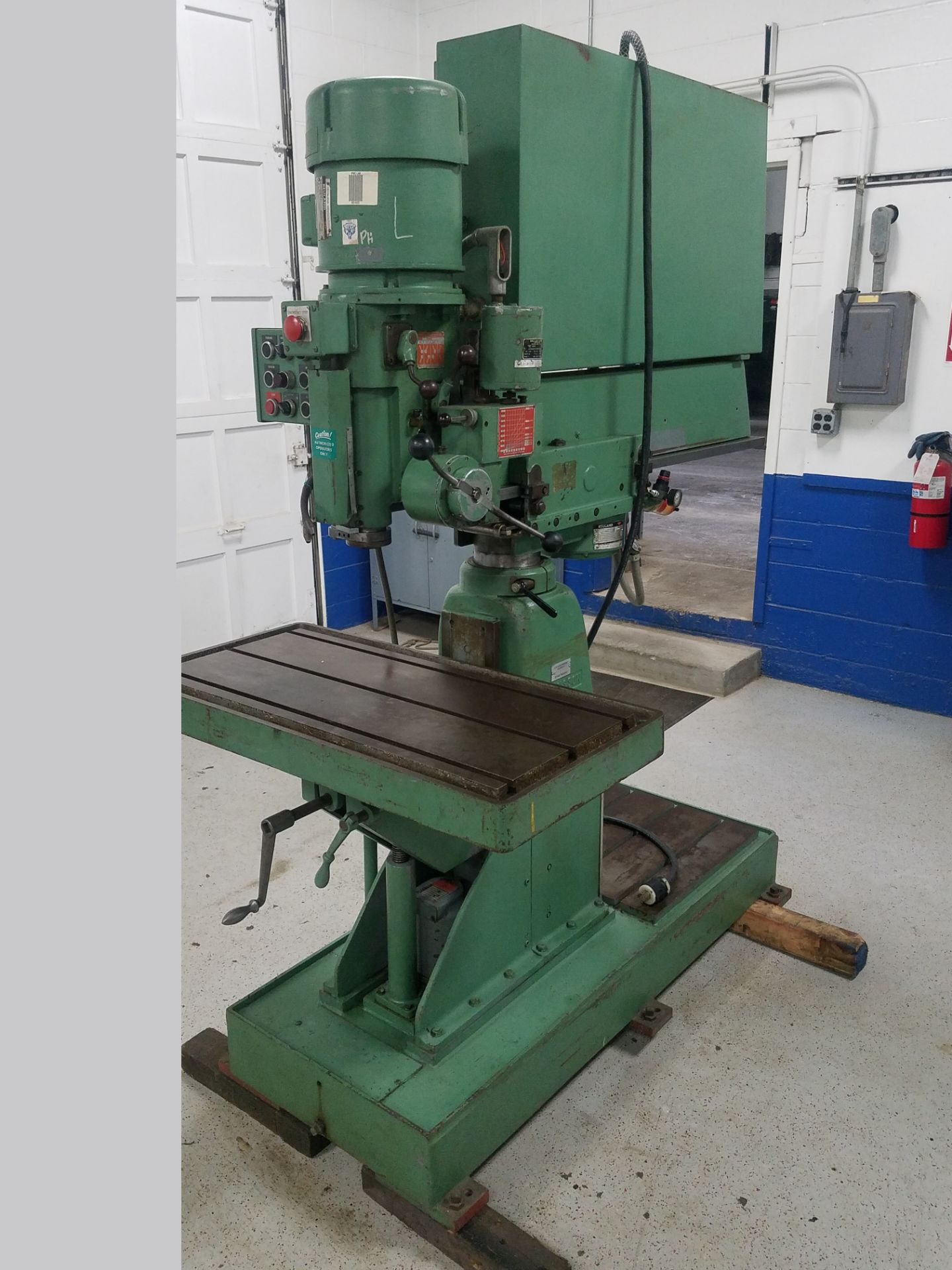 Johannson Tool Room Radial Arm Drill, s/n 32874, Reversing, Tapping Cycle