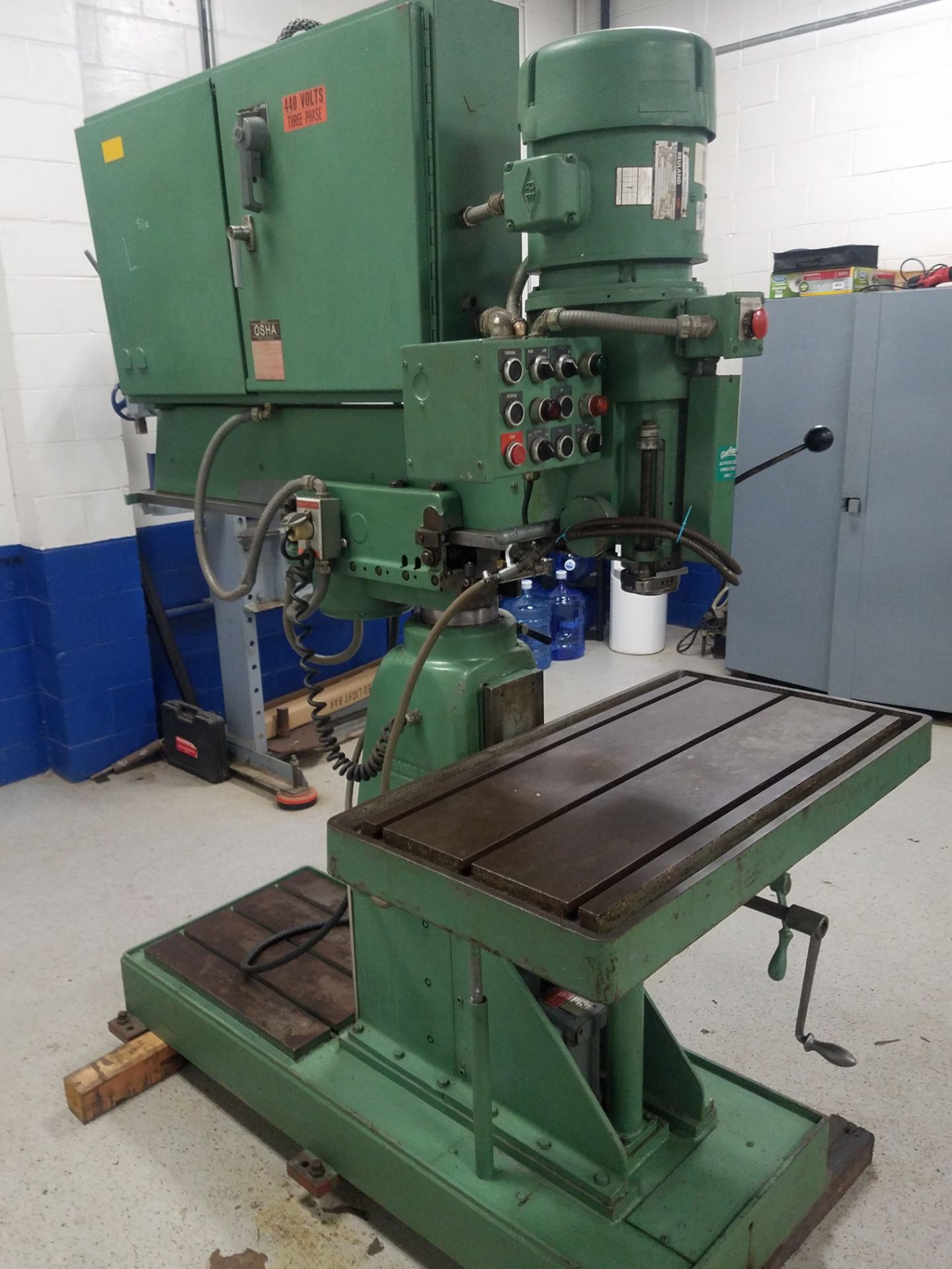 Johannson Tool Room Radial Arm Drill, s/n 32874, Reversing, Tapping Cycle - Image 8 of 8