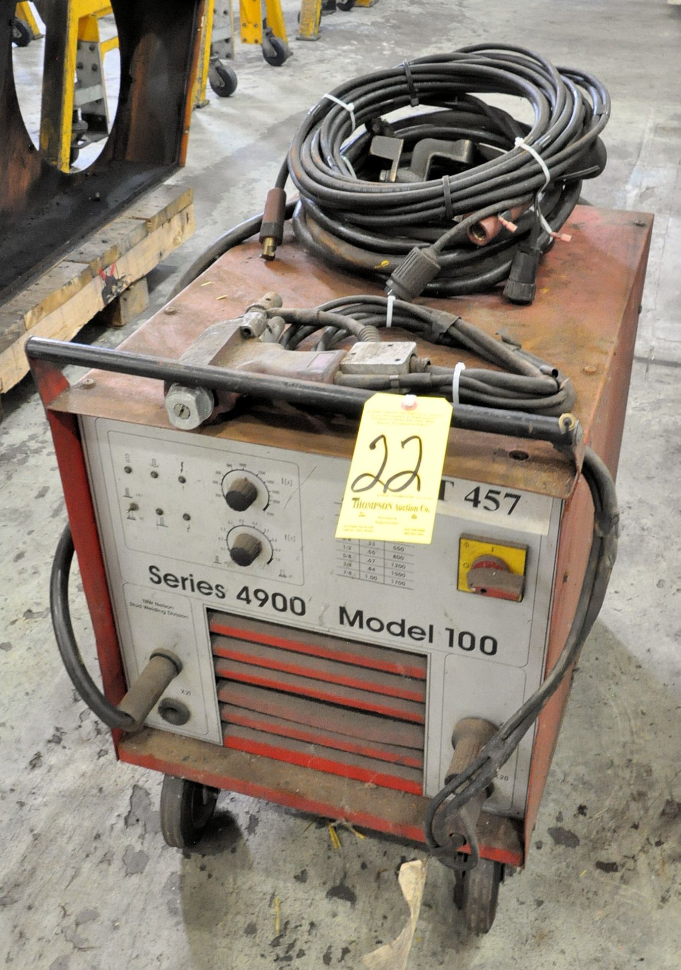 Nelson Series 4900, Model 100, Stud Welder, S/n 040264, with Gun and Leads, Portable