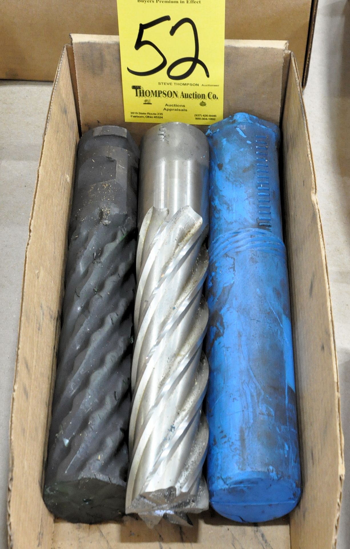 Lot-(3) Large Single End Mills in (1) Box