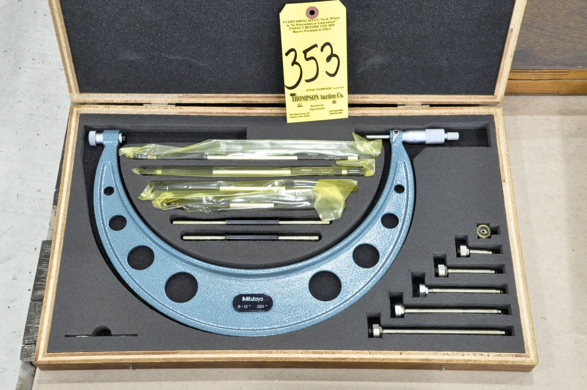 Mitutoyo 6 - 12" Outside Micrometer with Case