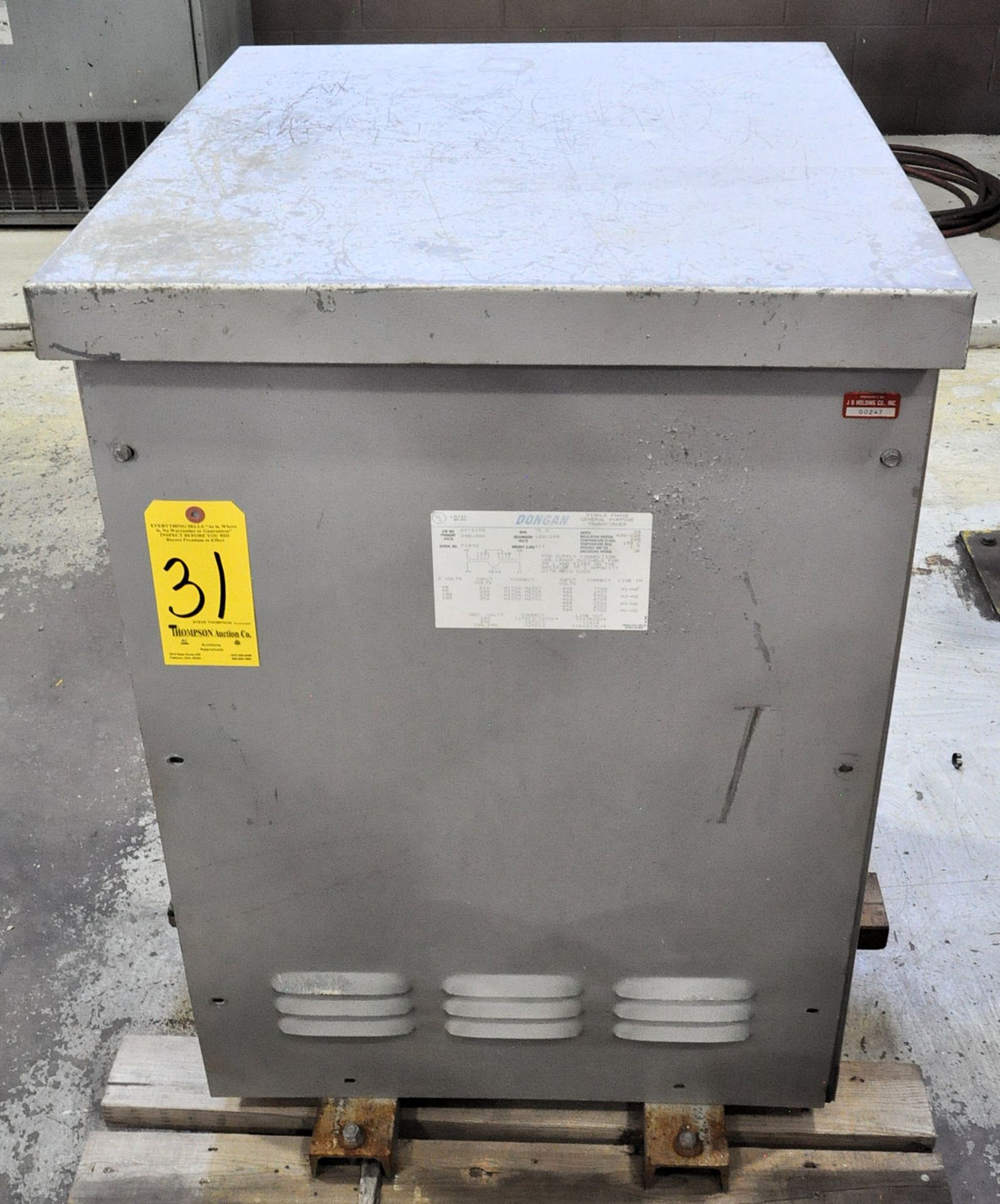 Dongan 75-KVA Transformer on (1) Pallet