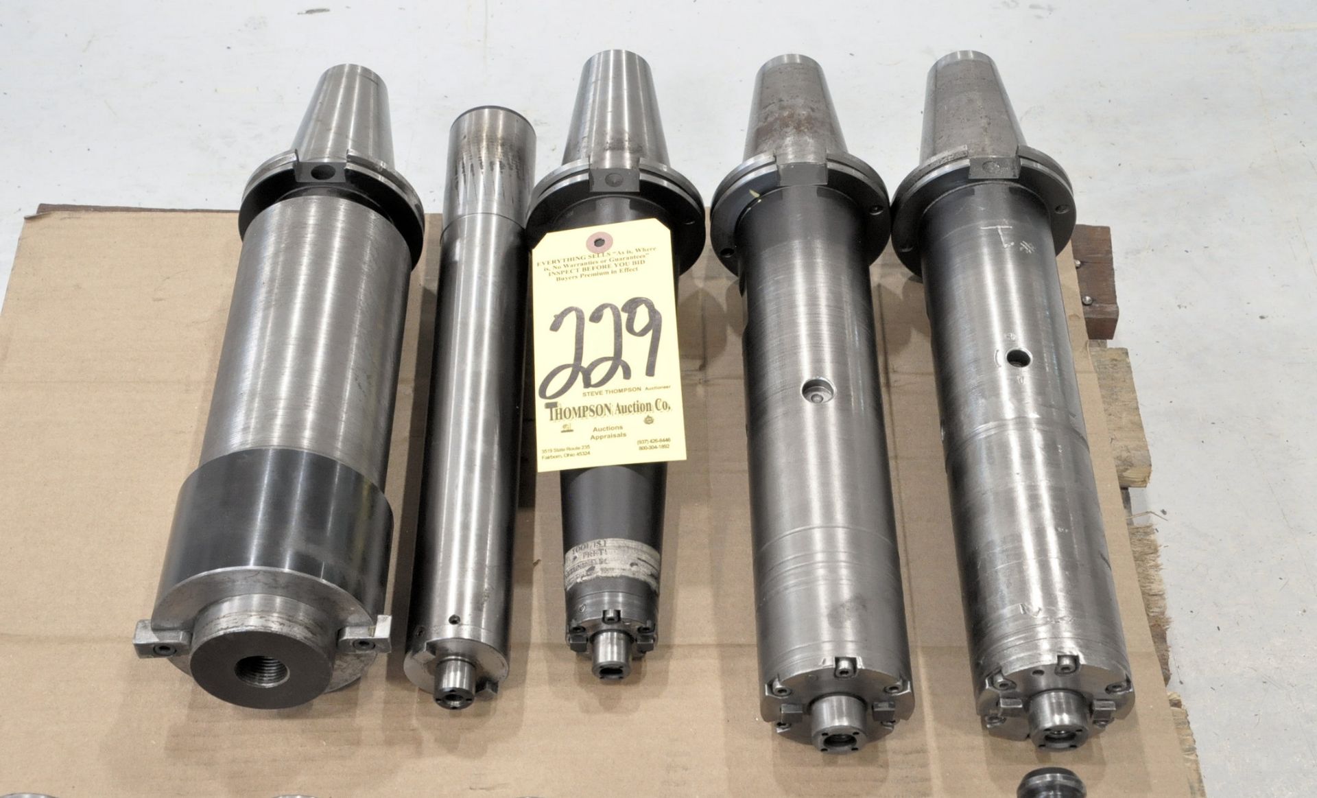 Lot-(5) CAT50 Taper Tool Holders in (1) Row