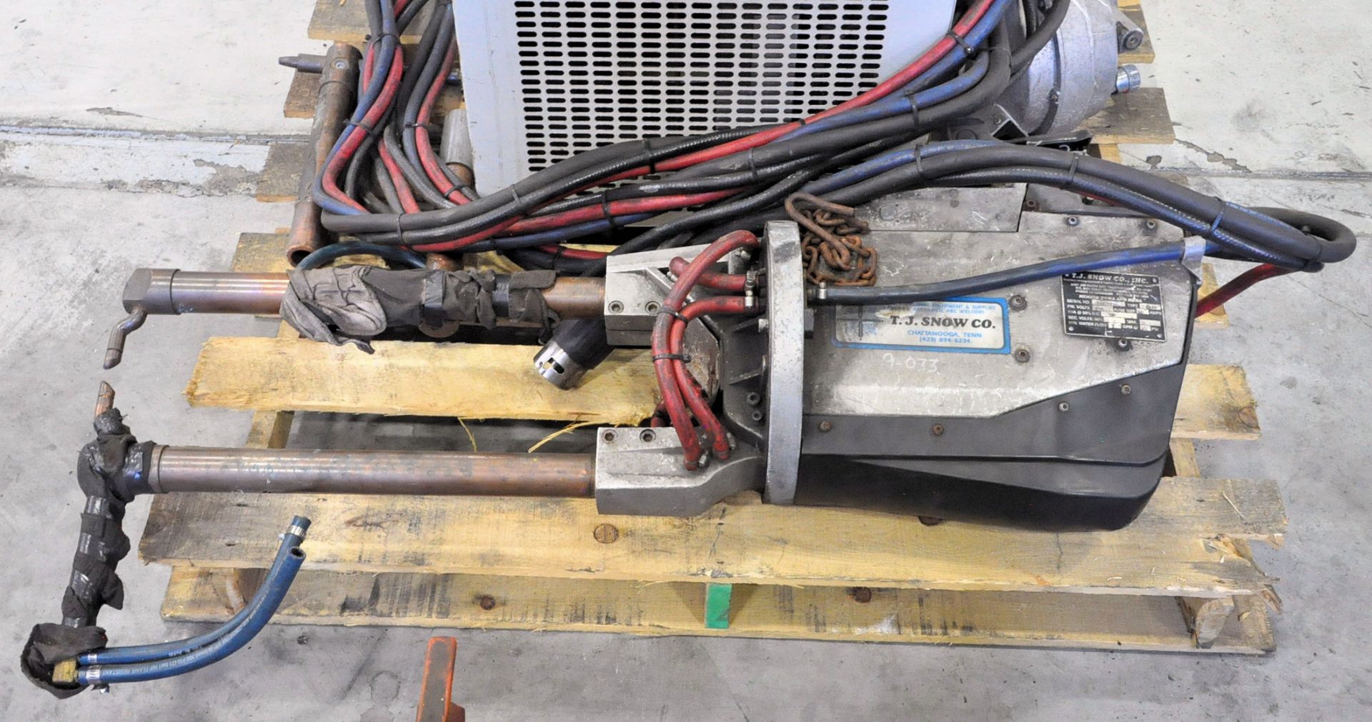 T. J. Snow 30-KVA x 24" Deep Throat Spot Welder, s/n UM001475, with Model MM50AC, Chiller Unit, s/ - Image 2 of 2