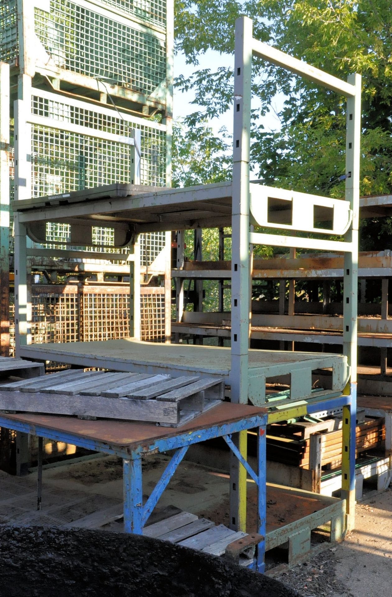 Lot-Steel Stock Stackable Racks Outside, (No Baskets, Stairs, or Items), (Located Plant 1 Outside in - Image 4 of 6