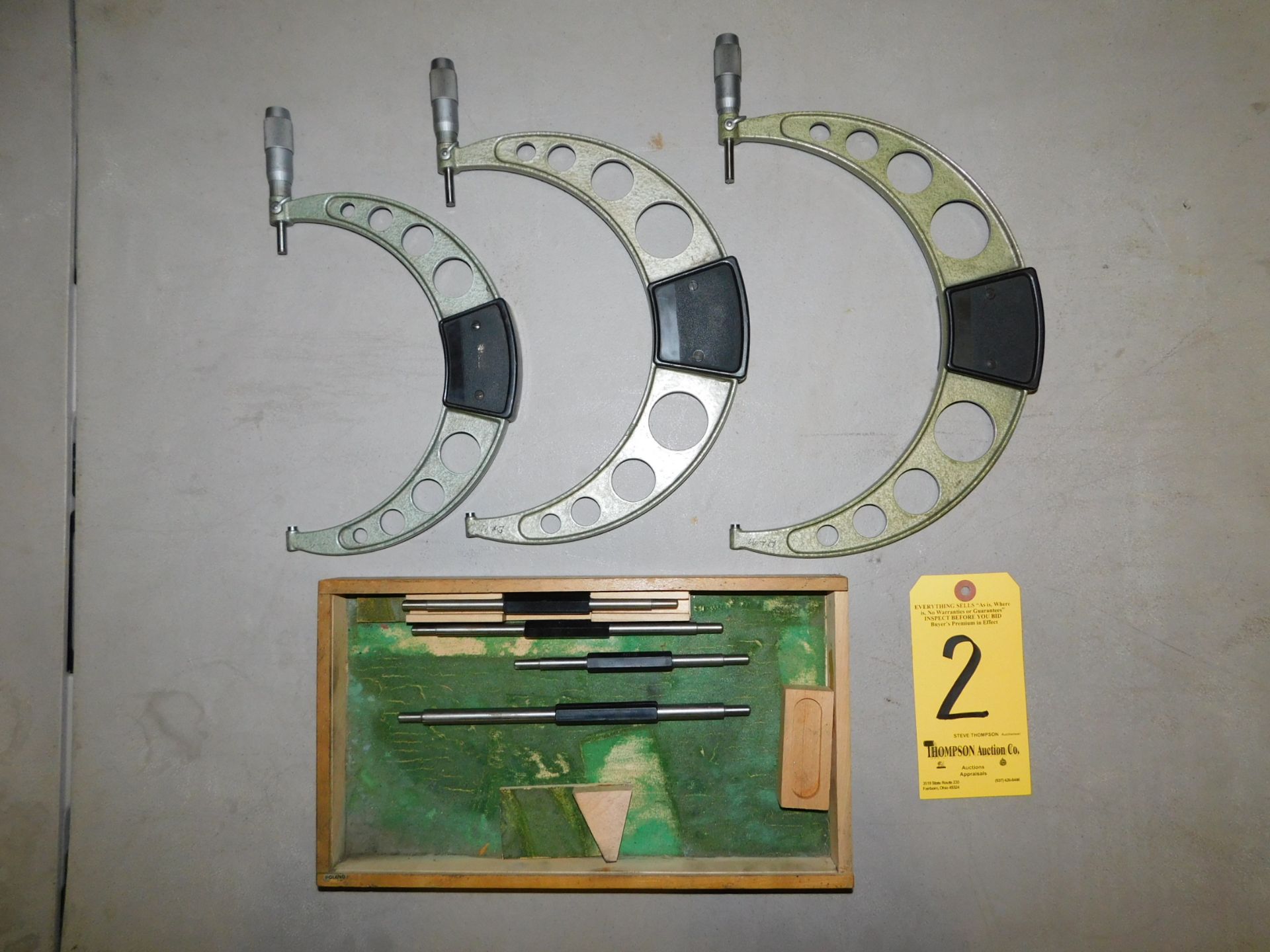 (3) Micrometers, 9" - 10", and (2) 8" - 7", with Standards
