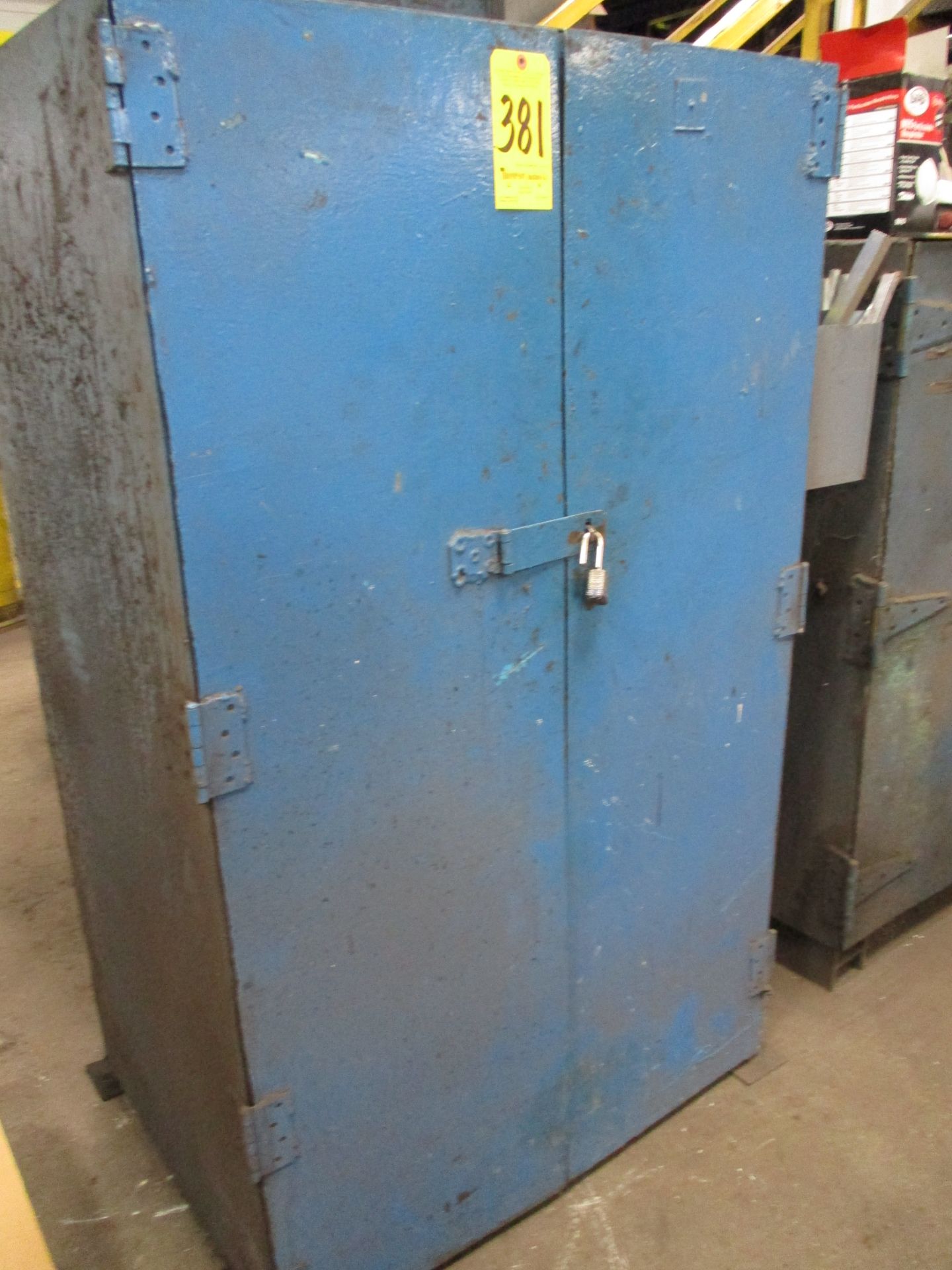 2-Door Metal Cabinet with Welding Supplies