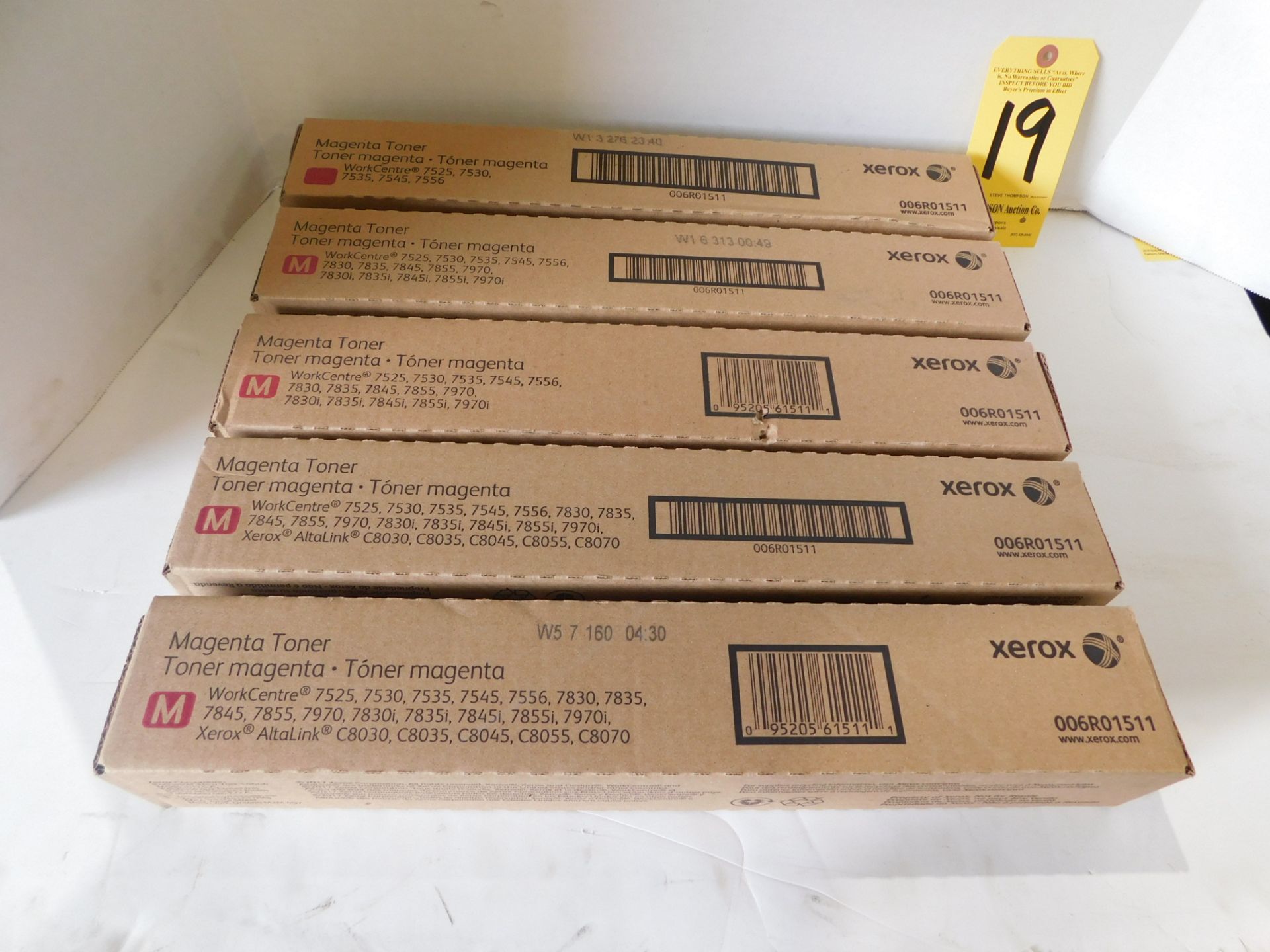 (5) Xerox 006R01511 Magenta Toner Cartridges