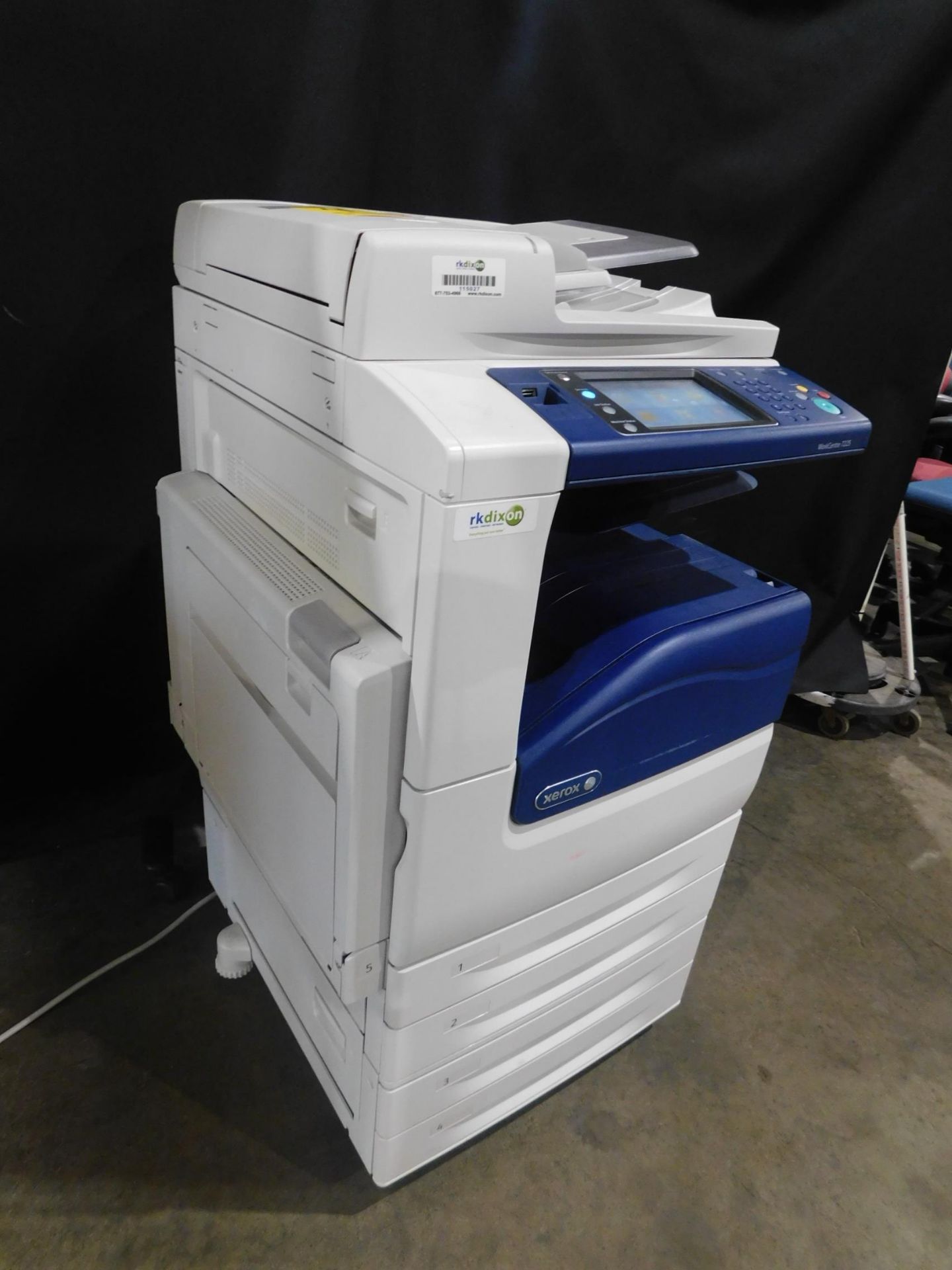 Xerox Work Centre 7225 Multifunction Color Copier/Printer, SN LX5691477, Total Impressions: 106,873, - Image 6 of 11