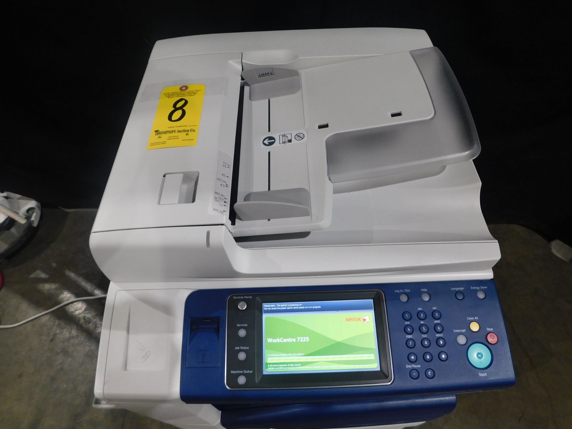 Xerox Work Centre 7225 Multifunction Color Copier/Printer, SN LX5691483, Total Impressions: 55, - Image 2 of 10