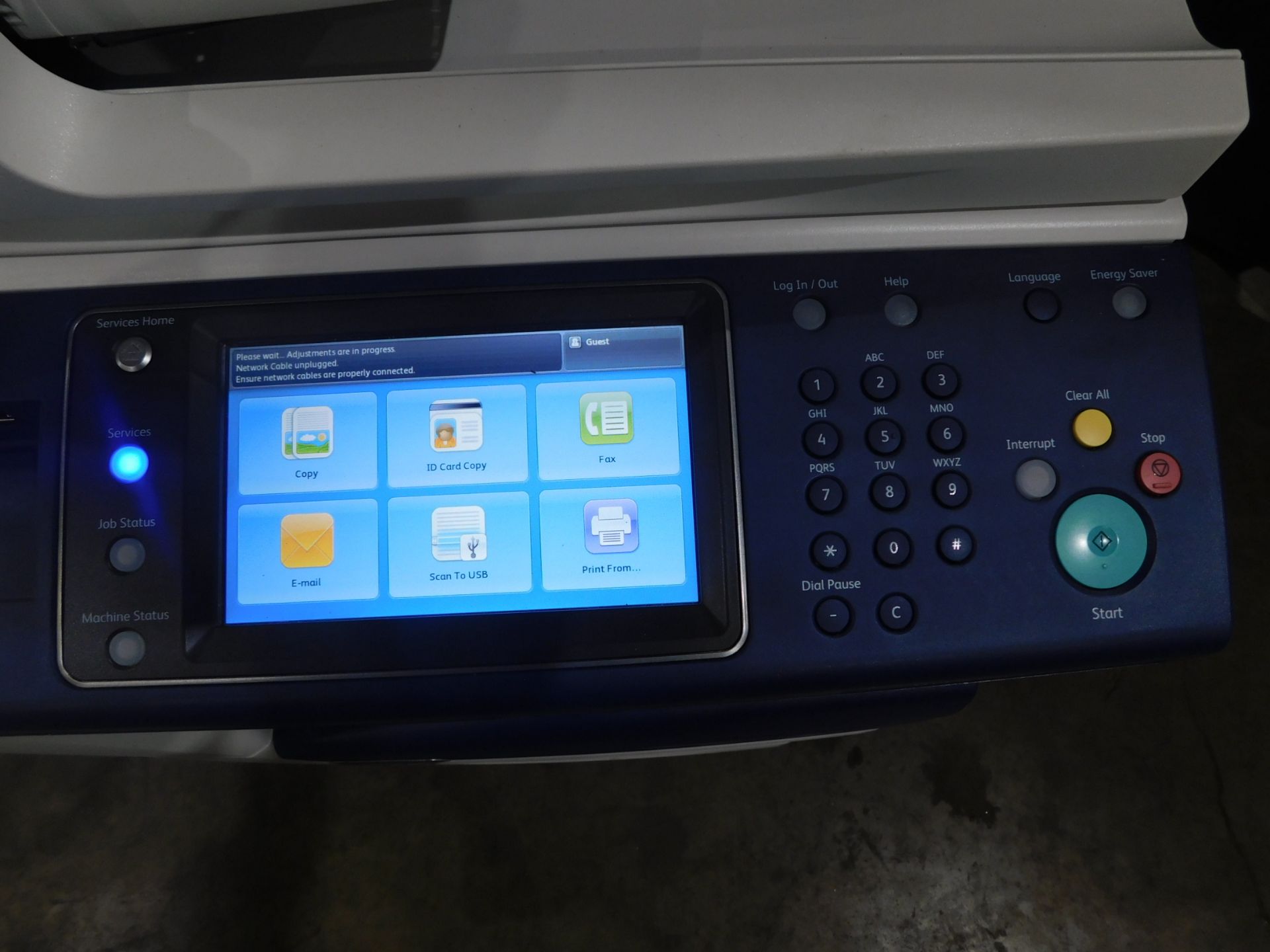 Xerox Work Centre 7225 Multifunction Color Copier/Printer, SN LX5691483, Total Impressions: 55, - Image 3 of 10