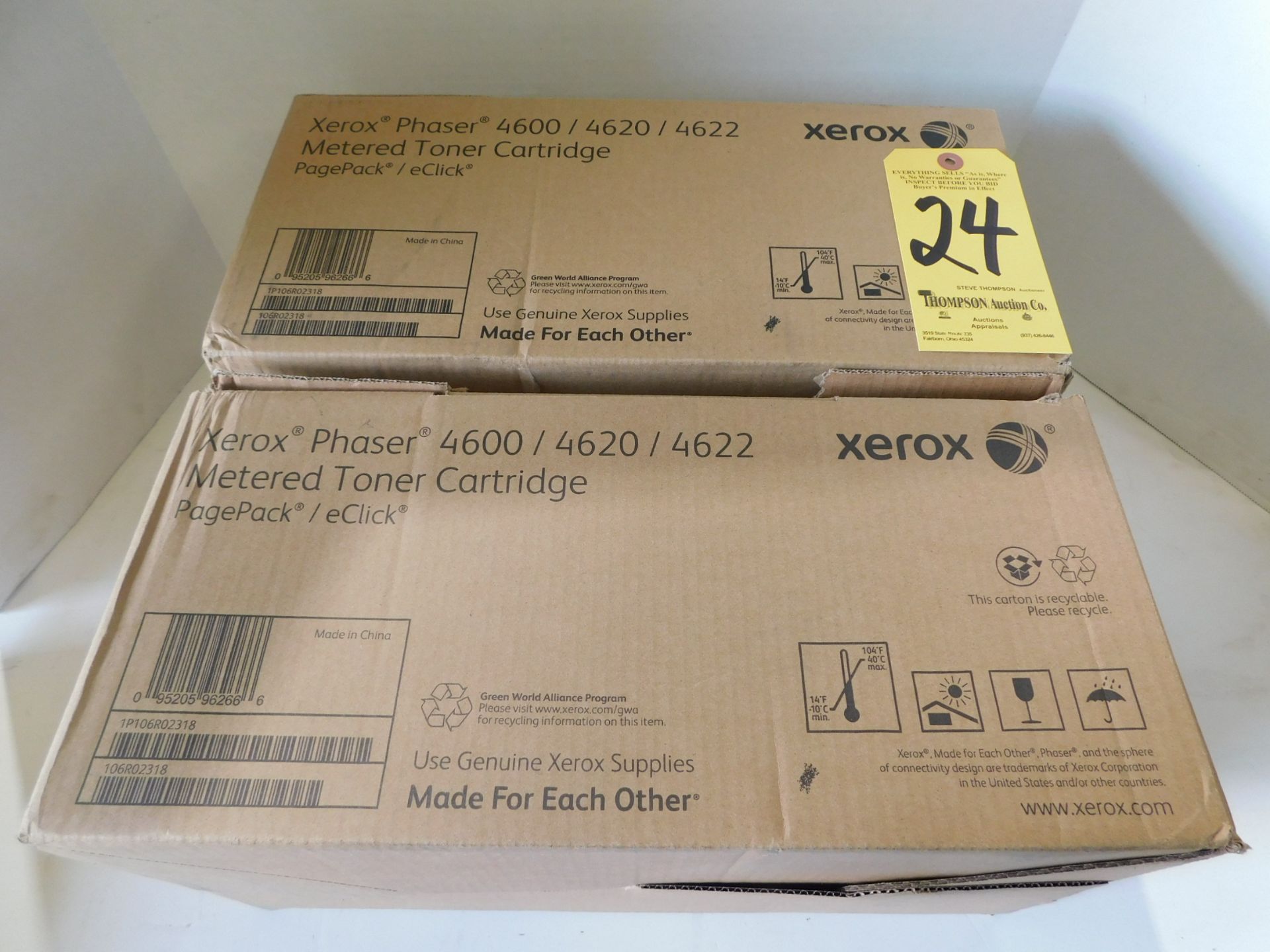 (2) Xerox 106R02318 Phaser 4600/4620/4622 Metered Toner Cartridges