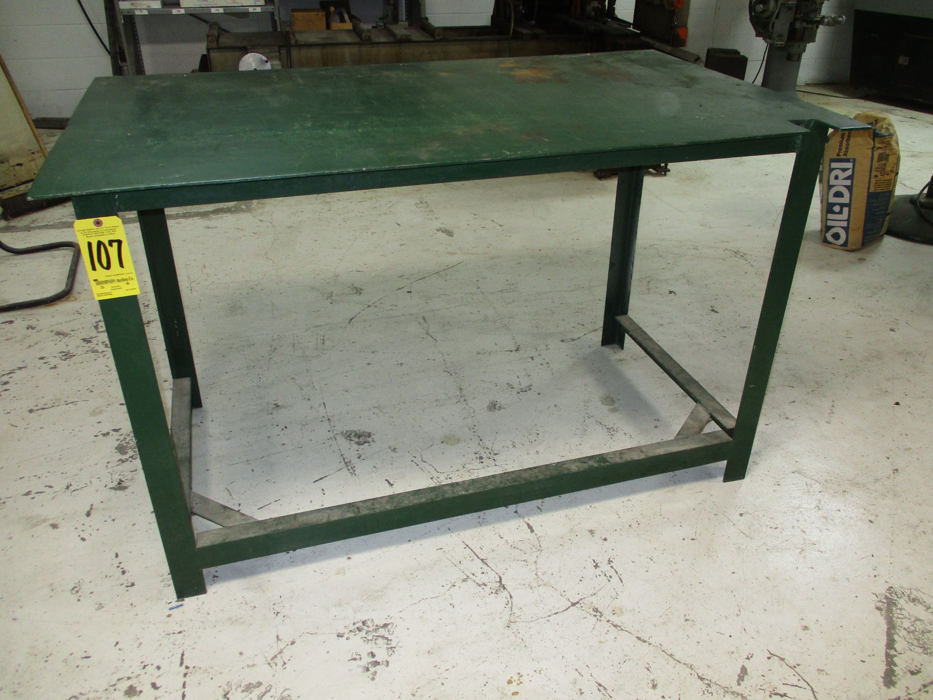 Steel Shop Table, 36" x 60" x 37" H, 1/4" Thick Top