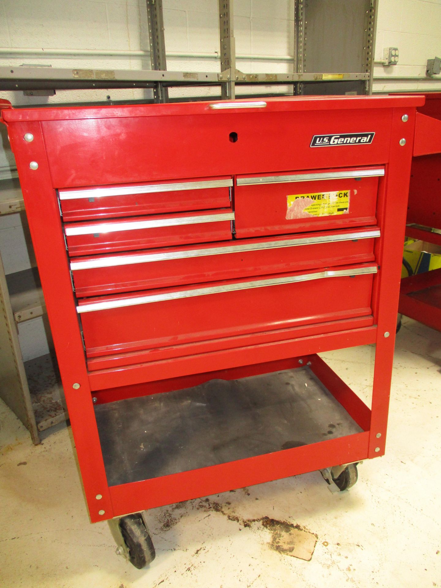 U. S. General 30" 5-Drawer Tool Cart