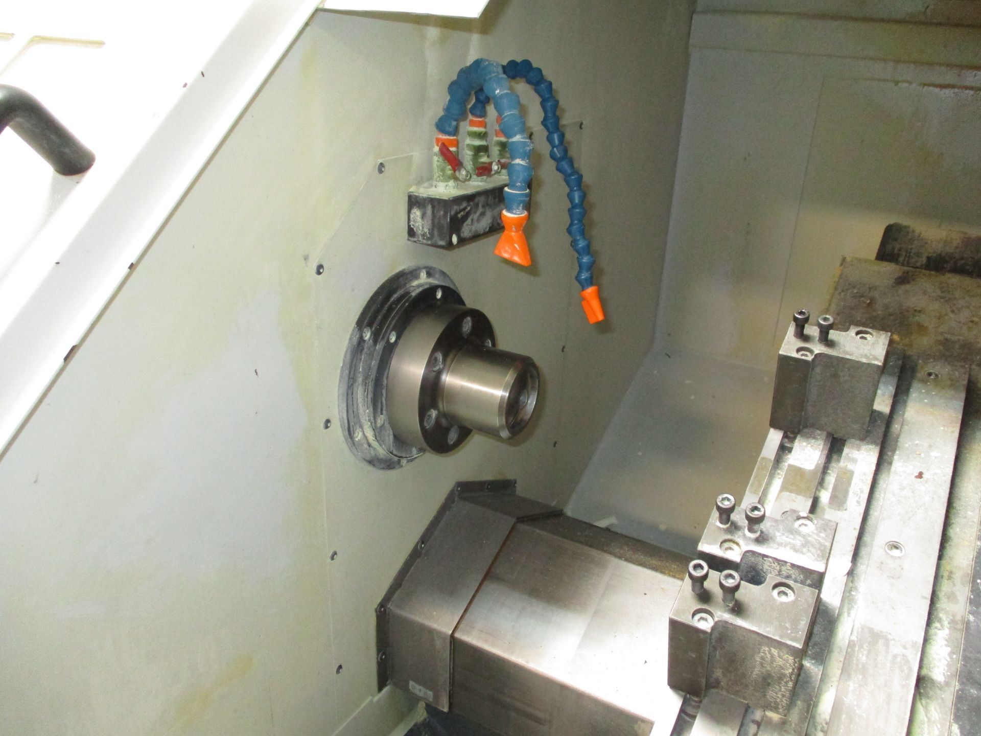 Cubic Model PLG-42L Gang Tooling CNC Lathe, SN 4202428, with Fanuc Series 0i Mate-TD CNC Control, - Image 7 of 13