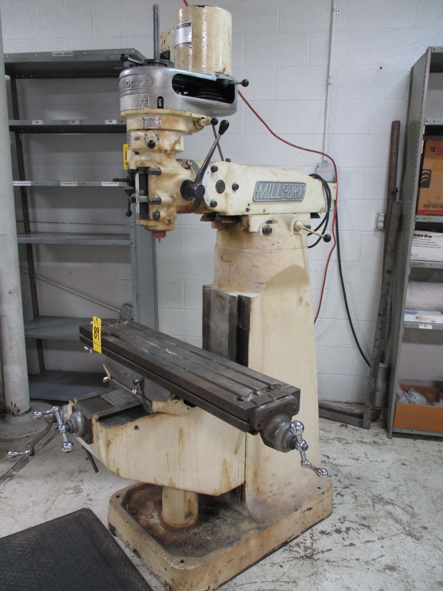 Millport Model 2S Step Pulley Vertical Mill, SN 84886, 9" x 42" Table, R-8 Spindle, 2 HP - Image 2 of 6