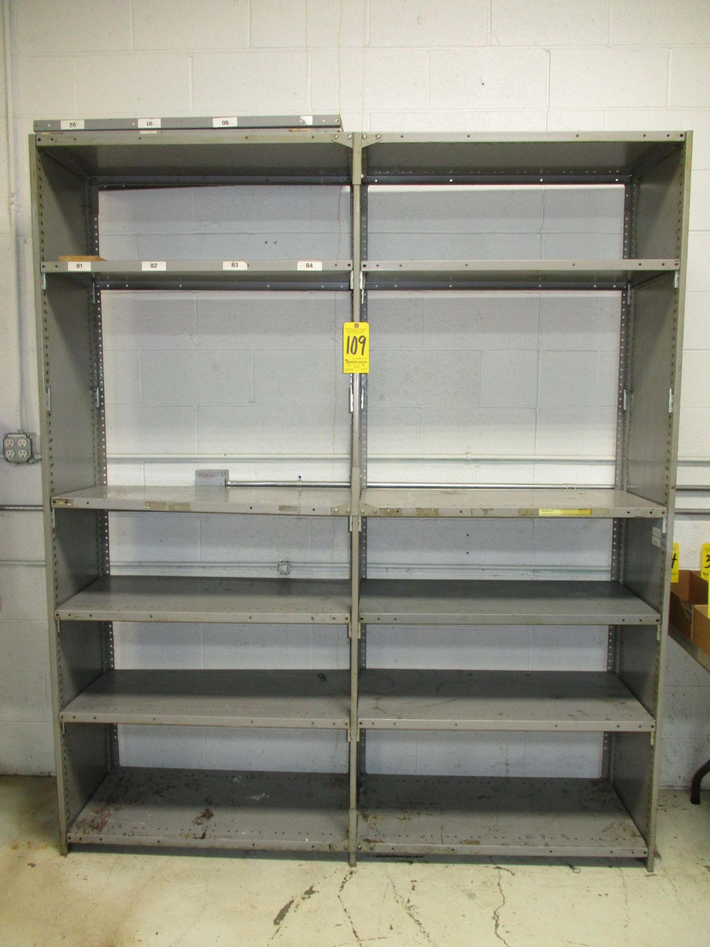 2-Sections of Metal Shelving, Each Section is 36" W x 18" D x 87" H, Empty