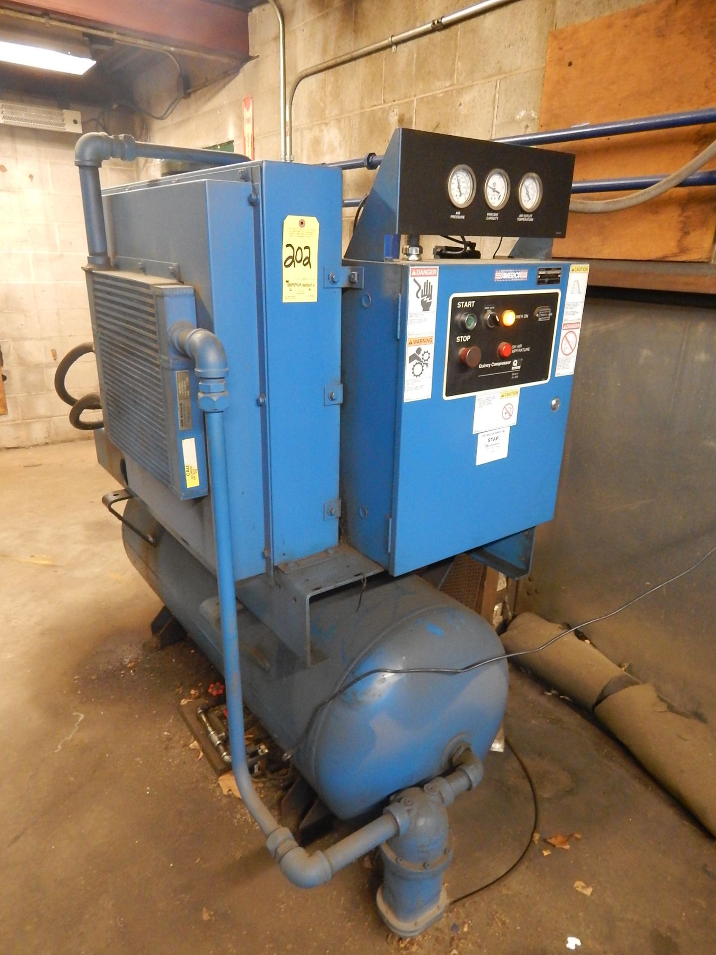 Quincy 20 HP Rotary Screw Compressor, SN 97826H, Loading Fee $200.00