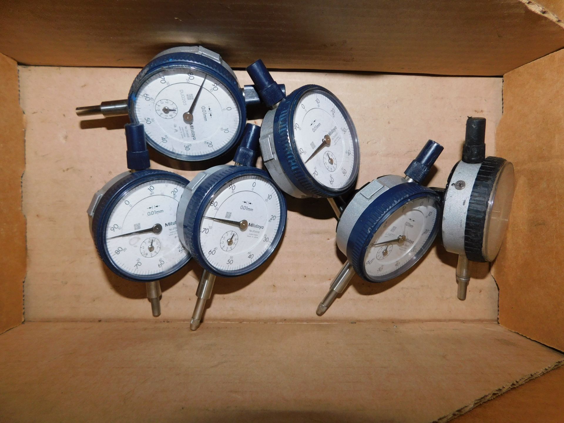 (6) Mitutoyo Dial Indicators with Lug Back