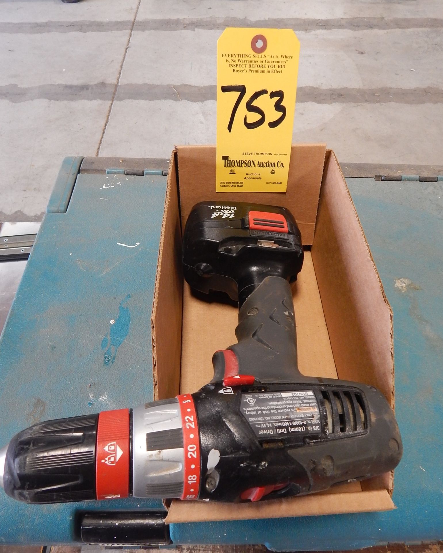 Craftsman 3/8" Cordless Drill, 14.4 Volt, No Charger