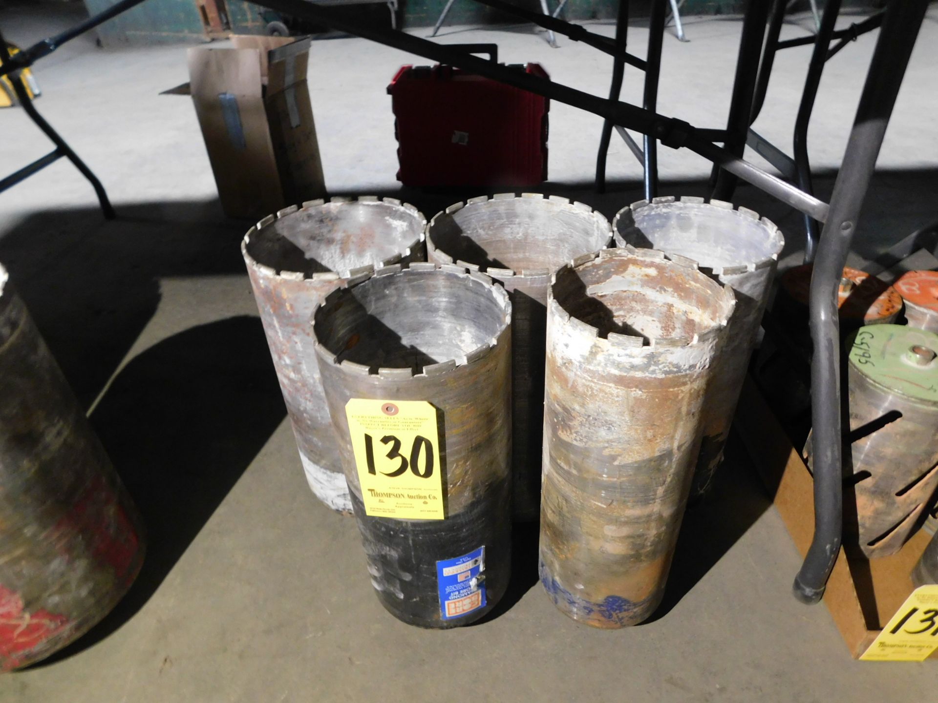 (5) Core Drill Bits, (2) 8", (2) 7", and (1) 6"