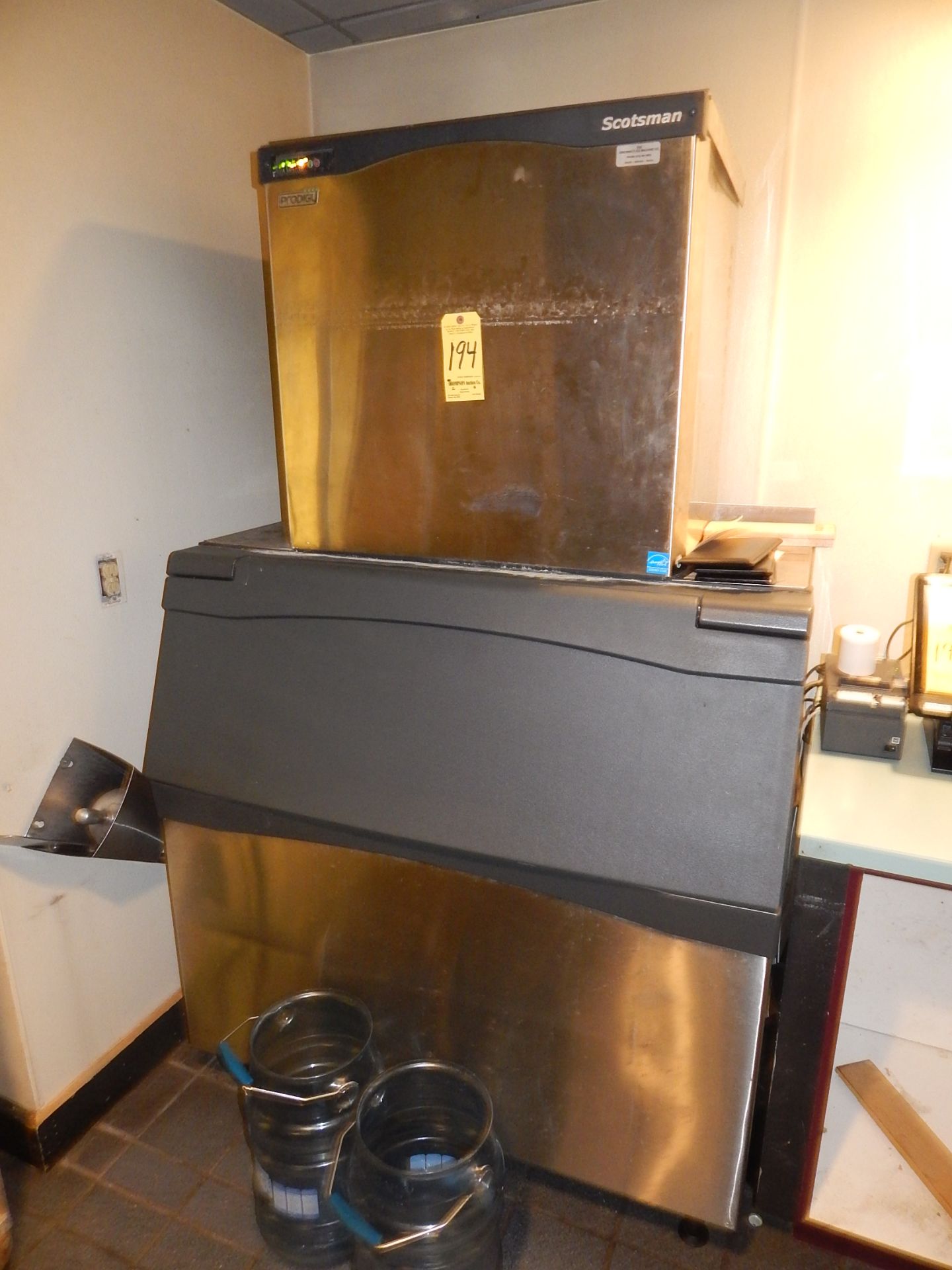 Scotsman Prodigy Ice Machine with Scoops and Ice Buckets - Image 2 of 4