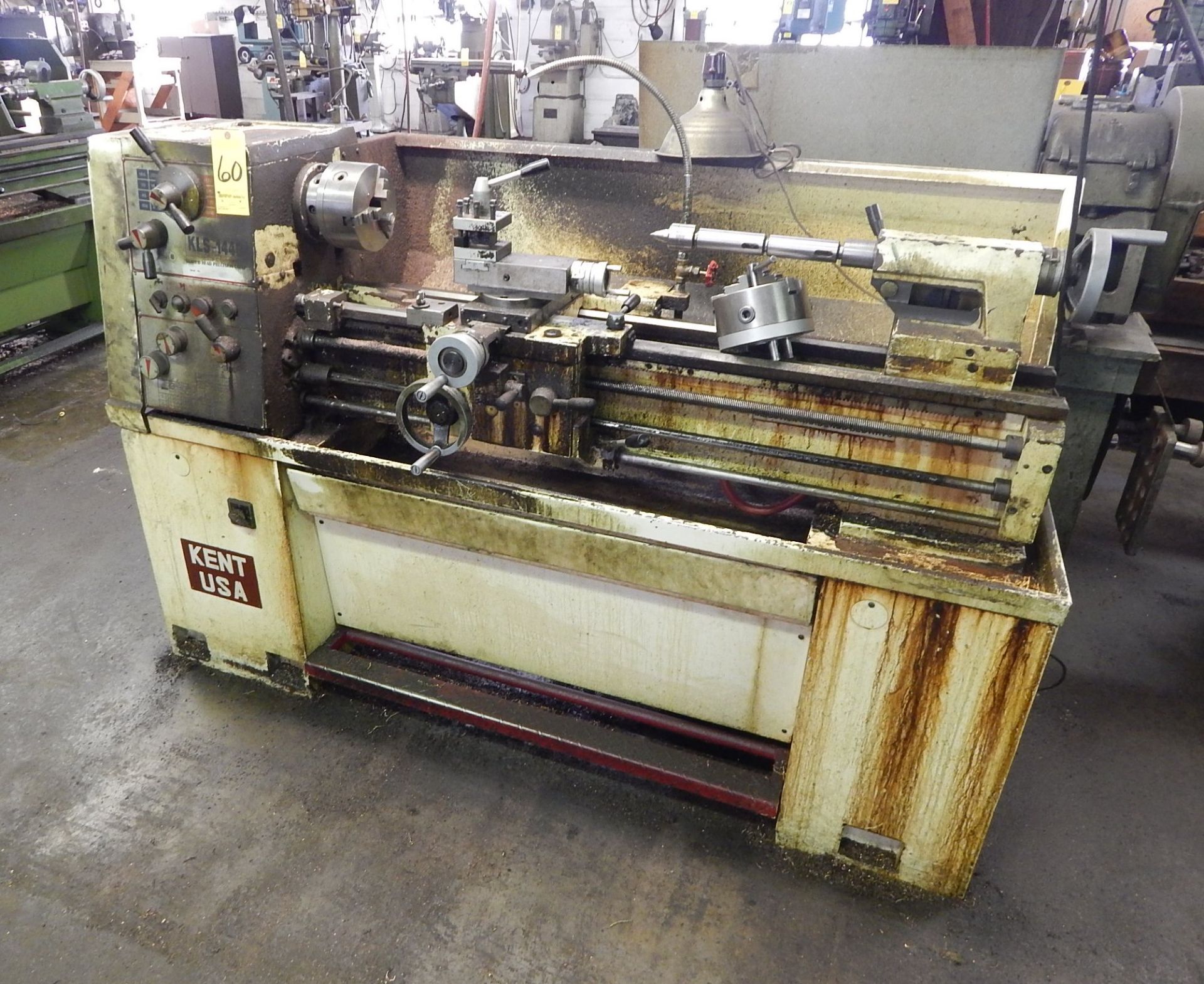 Kent USA Model KLS-1440 Tool Room Lathe, 6" 3-Jaw Chuck, s/n 98007, Loading Fee $100.00