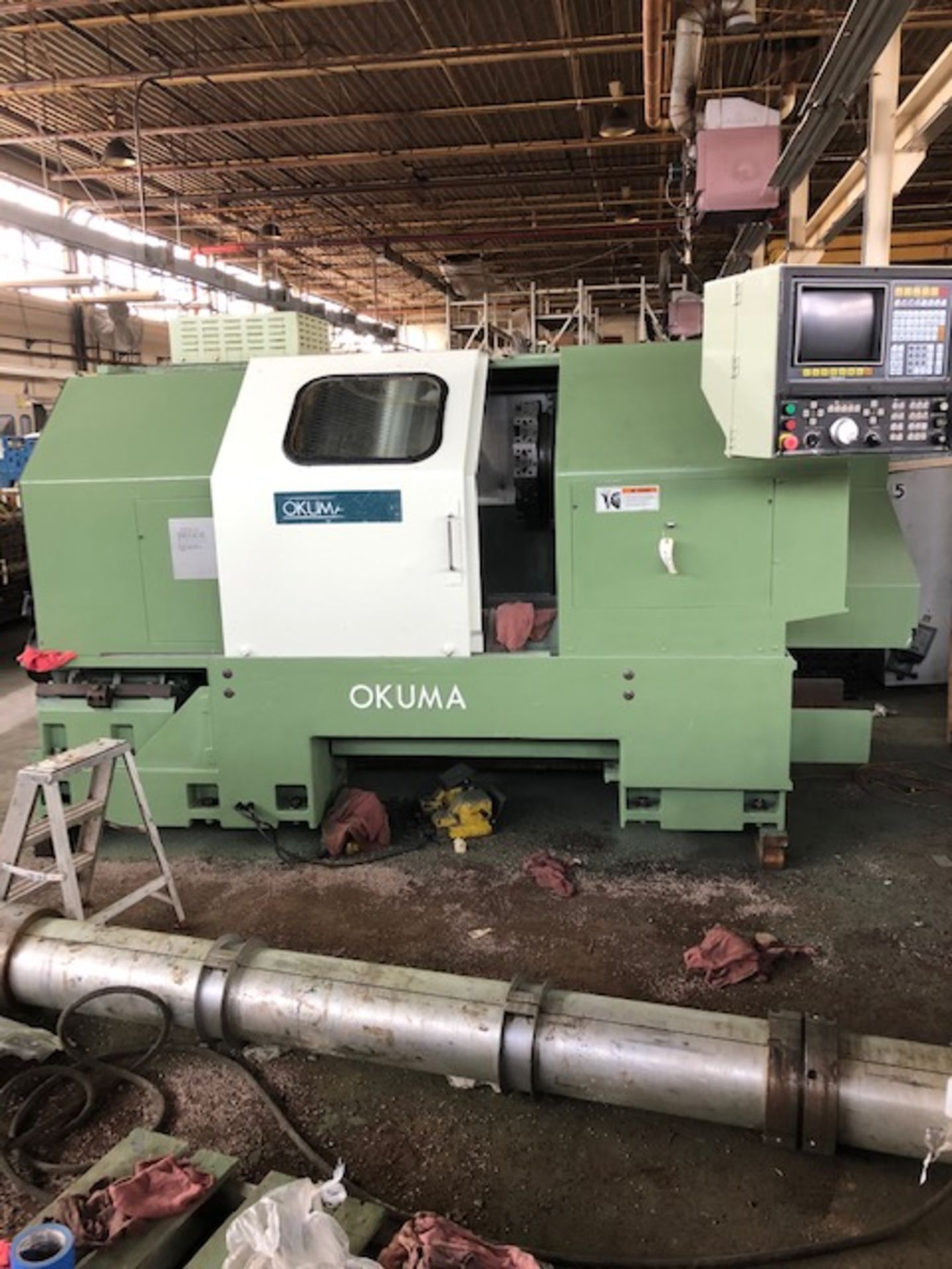 Okuma Model LB-25 CNC Turning Center, s/n 0160, New 1990, OSP-5000L-G CNC Control, 3.15" Capacity,