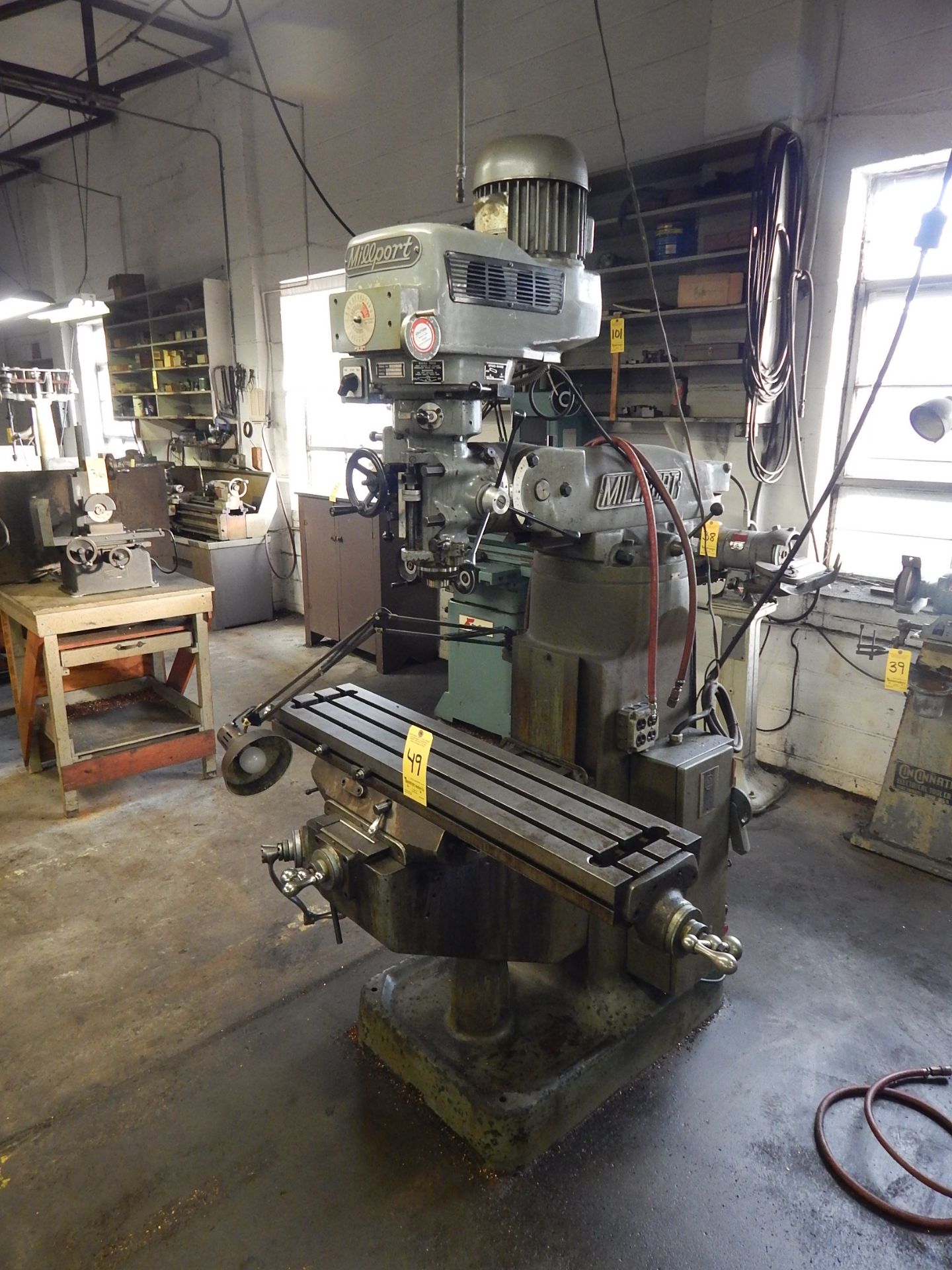 Millport Model 3VH, 2 HP Variable Speed Vertical Mill, 9" X 42" Table, s/n 85158, - Image 2 of 4