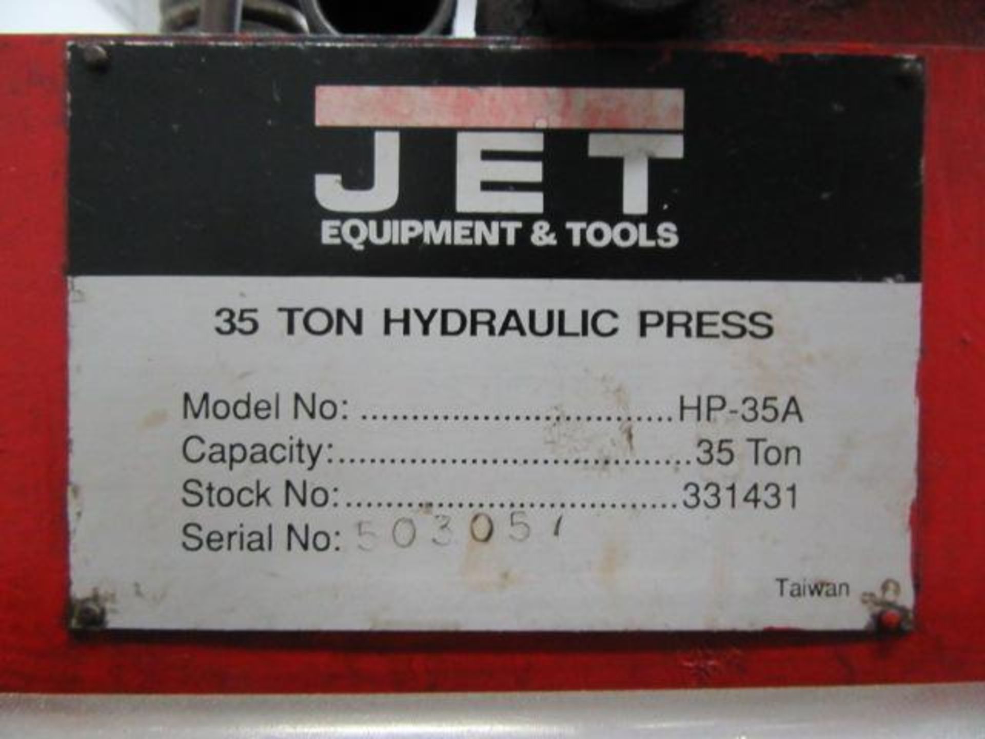 35 Ton Hydraulic Press - Image 4 of 4