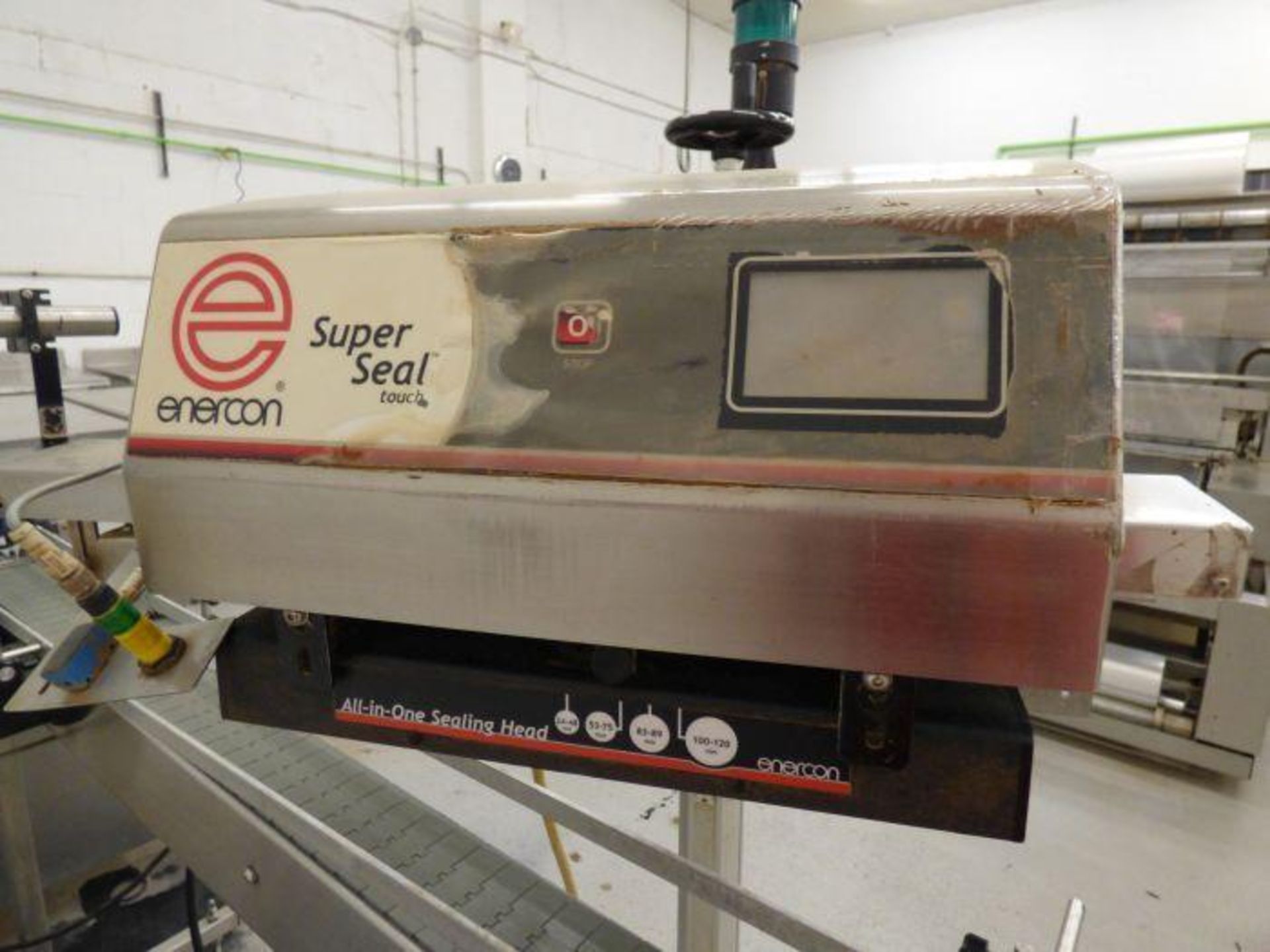 2012 Enercon Super Seal Touch 700 with Stand, Conveyor and Rotary Table