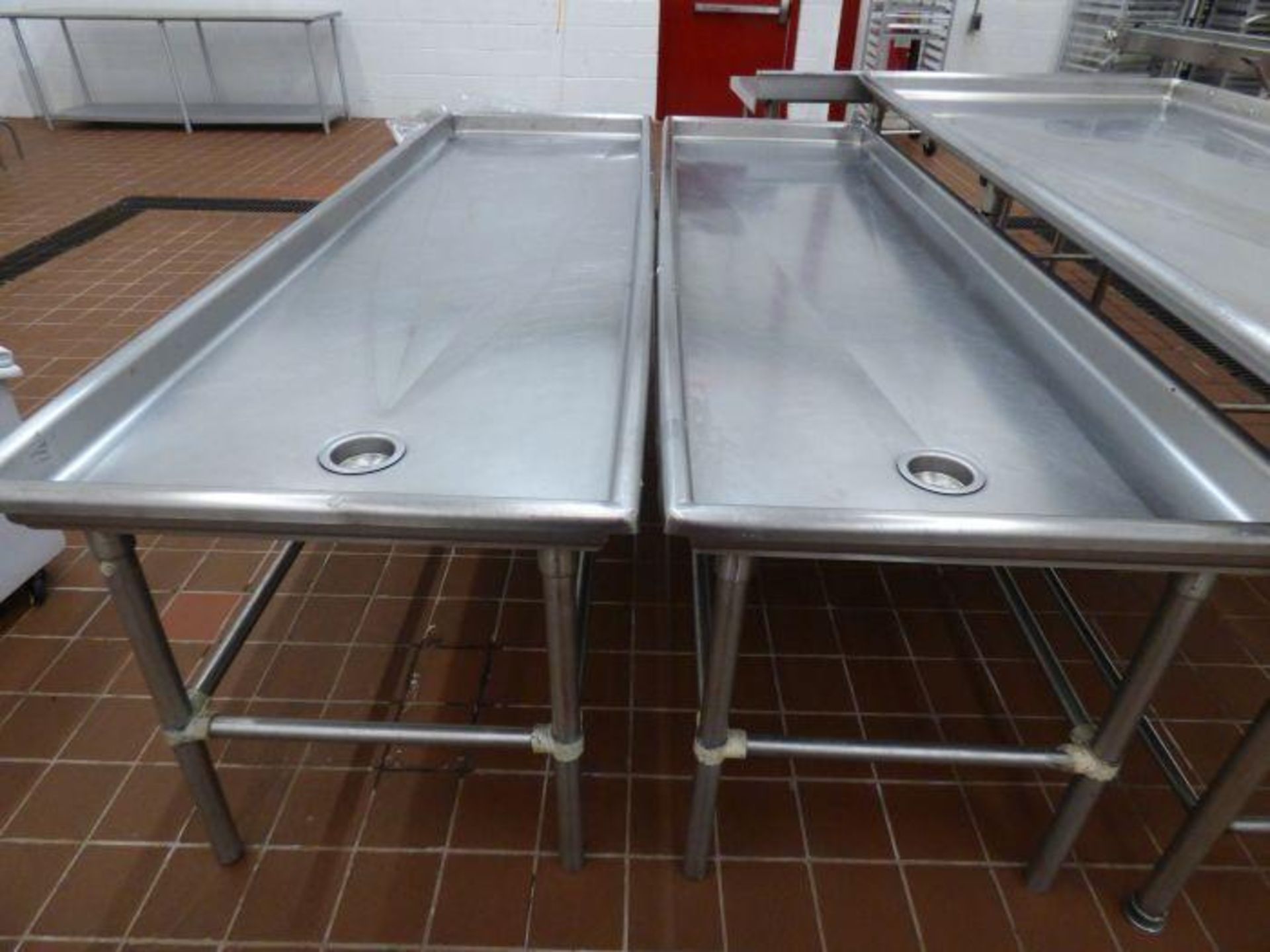 Lot Stainless Steel Drain Tables - Image 2 of 2