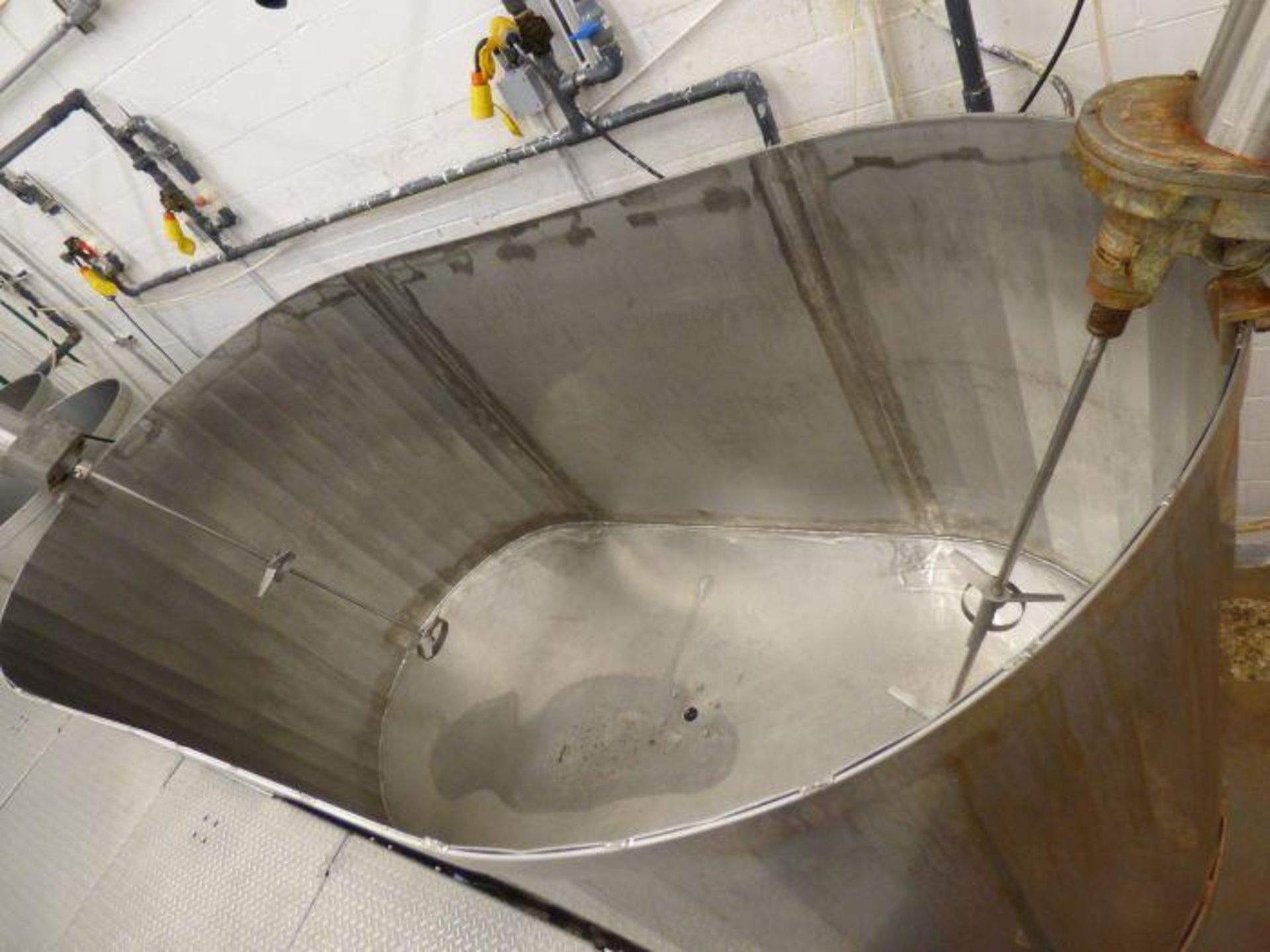 Stainless Steel Single Wall Open Top Mix Tank with Mixers - Image 8 of 11