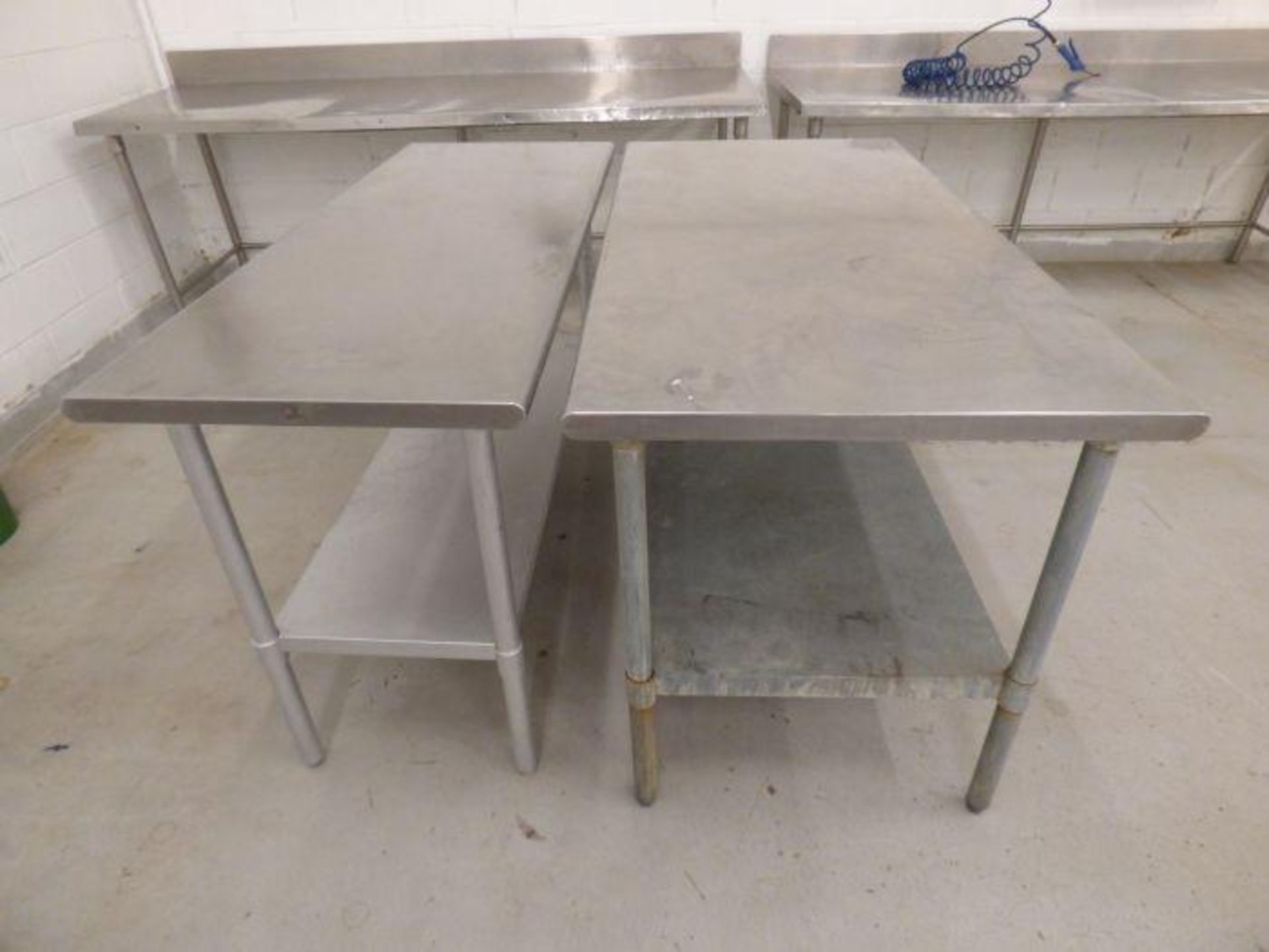 Lot Stainless Steel Tables