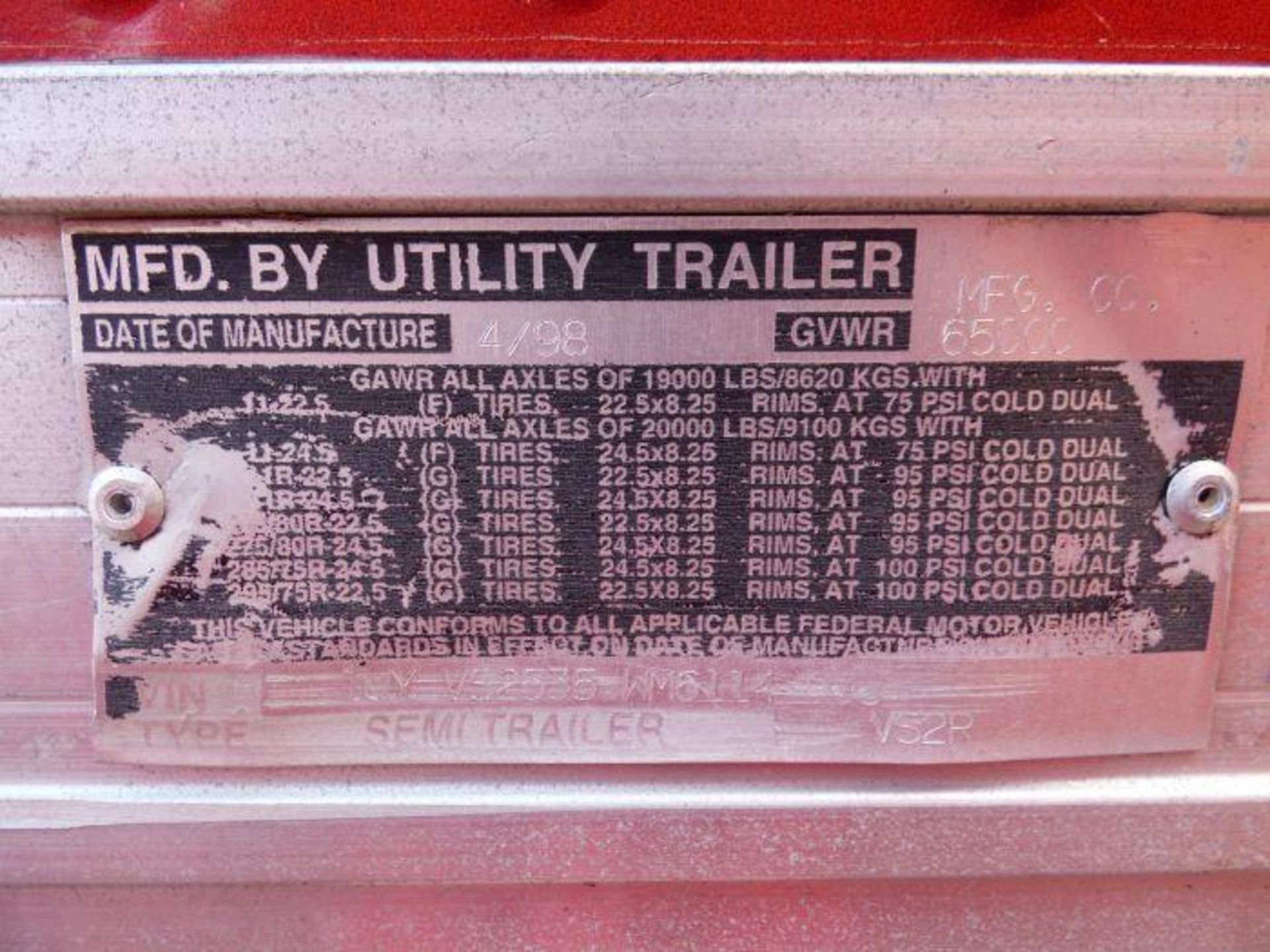 1999 Utility Reefer Trailer, 53 Foot - Image 7 of 10