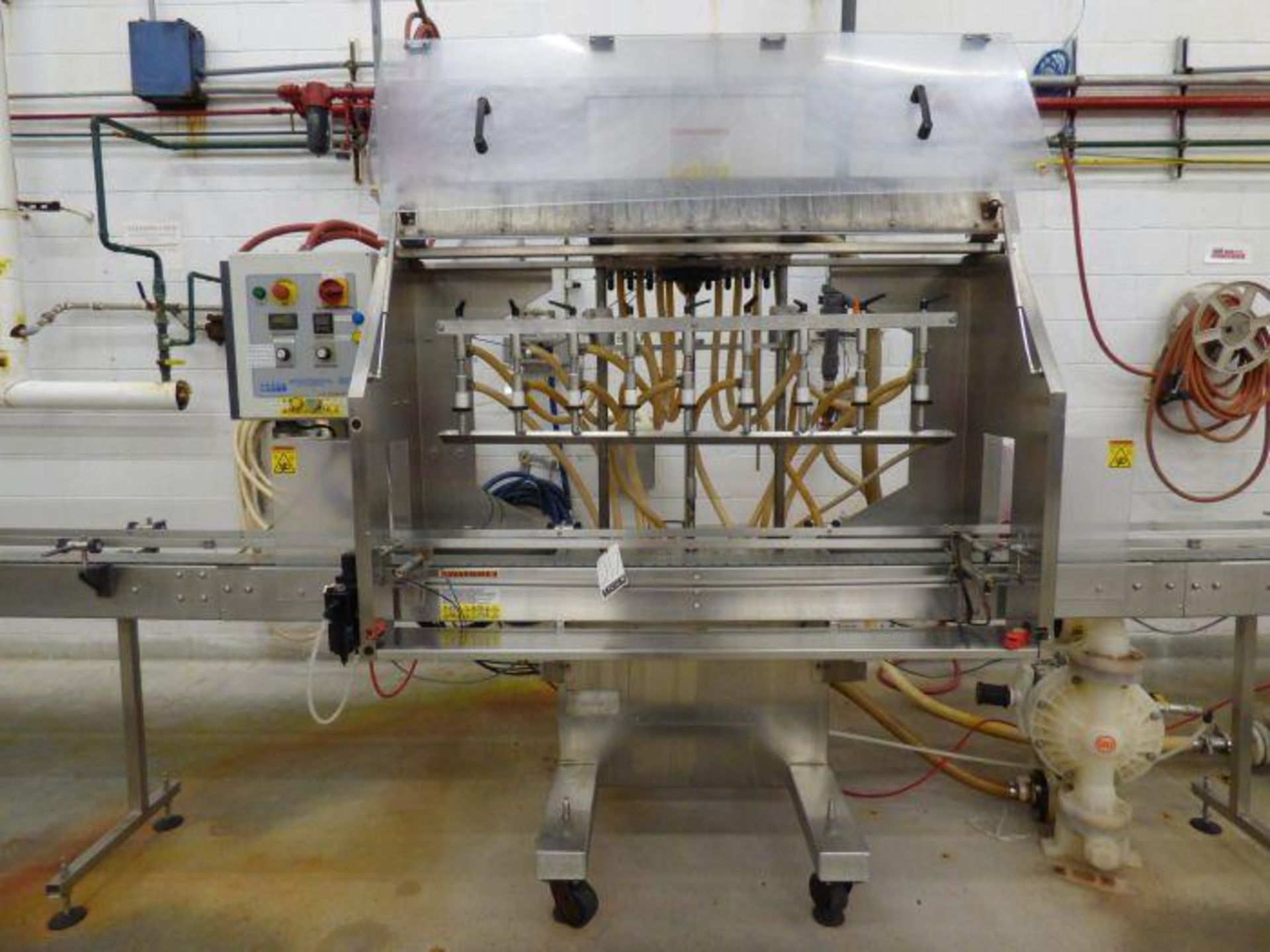 All-Fill Stainless Steel Straight Line Volumetric Liquid Filler with Spare Parts - Image 2 of 15