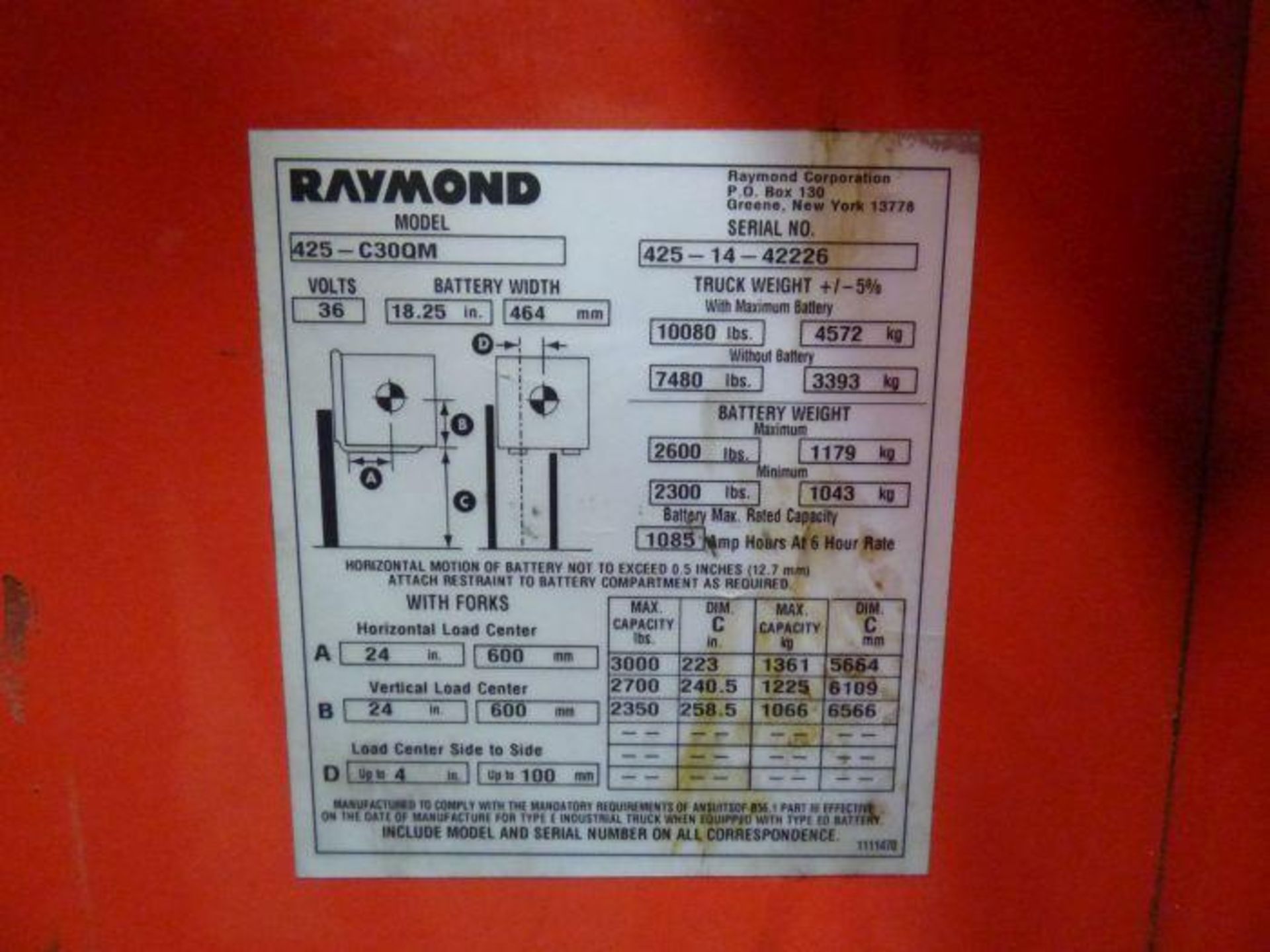 Raymond Pacer Forklift - Image 5 of 5