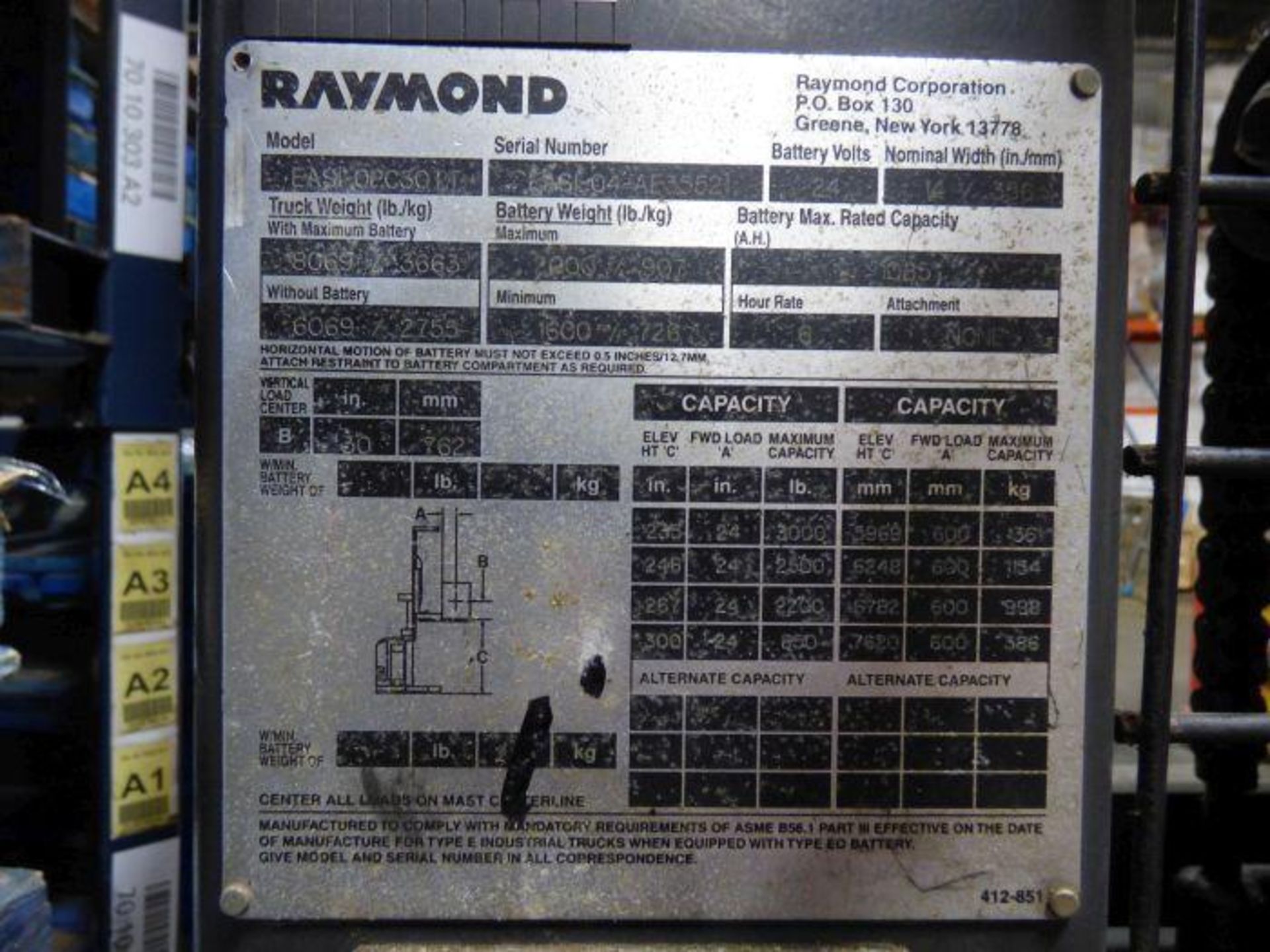 Raymond Order Picker Forklift - Image 2 of 4