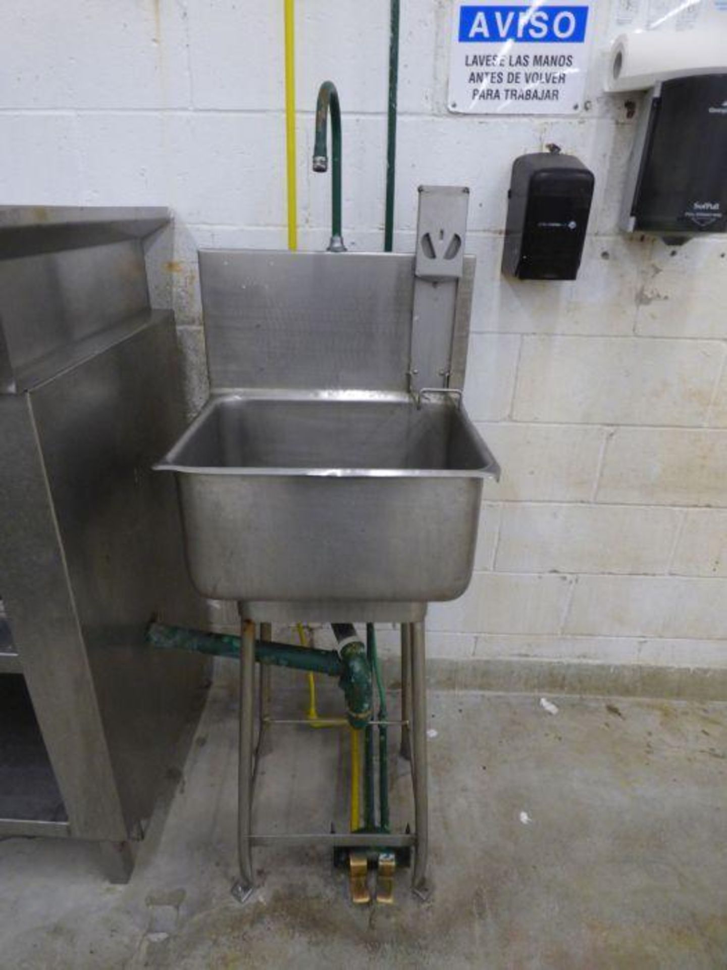 Stainless Steel Counter with Double Sink and Hand Sink - Image 3 of 3