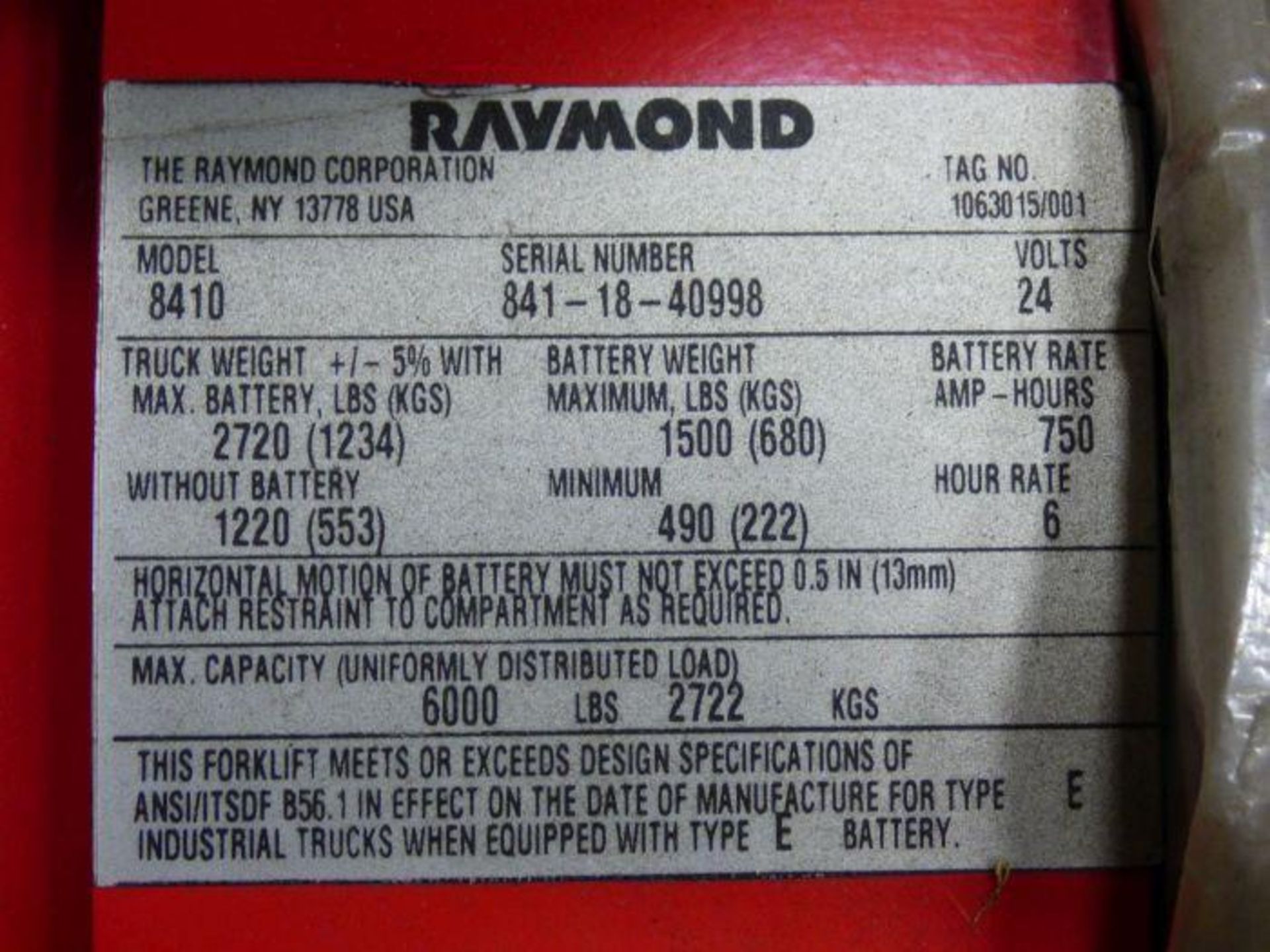 Raymond Walkie Rider Forklift - Image 2 of 5