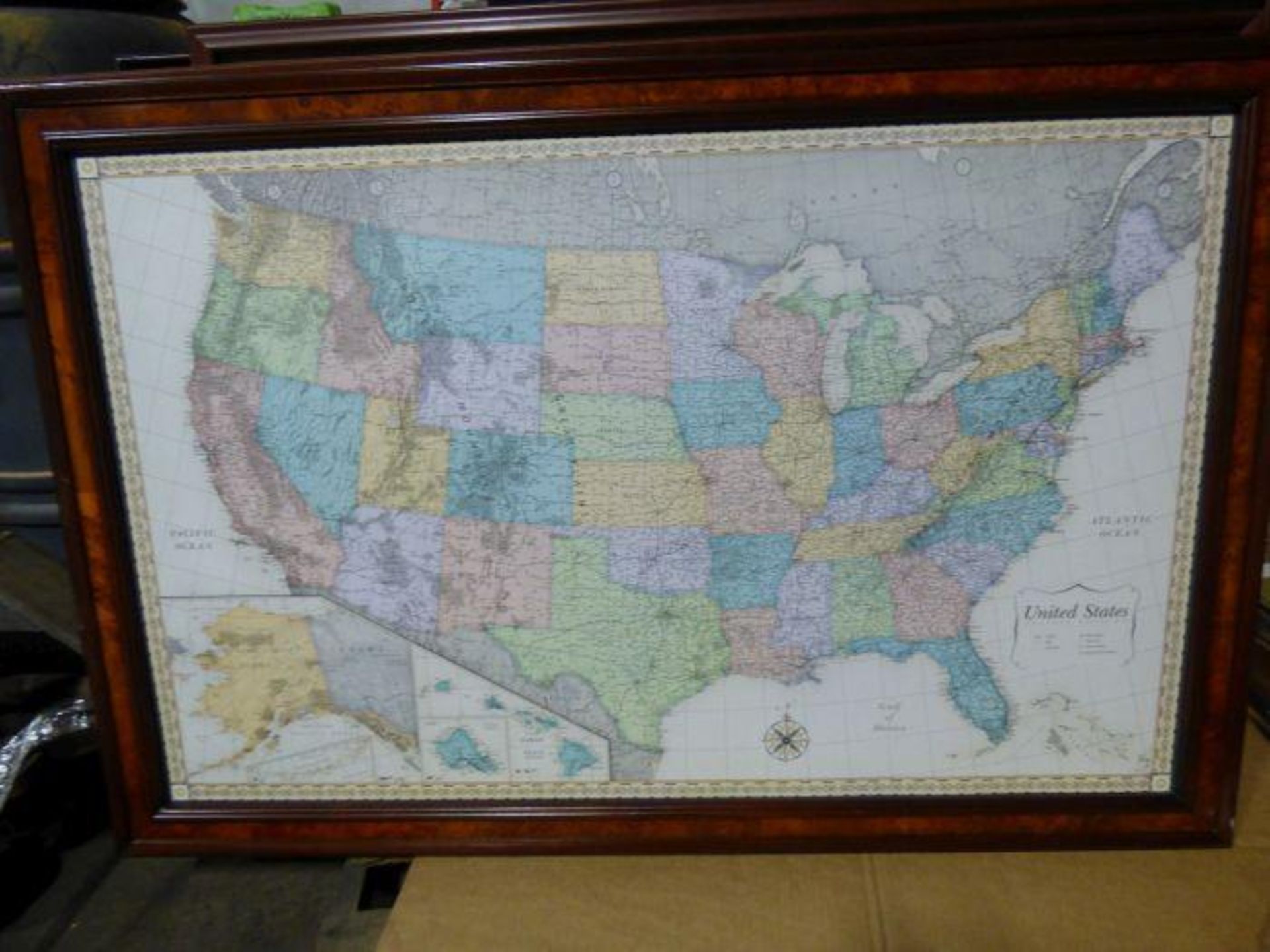 Lot Framed Maps - Image 4 of 4