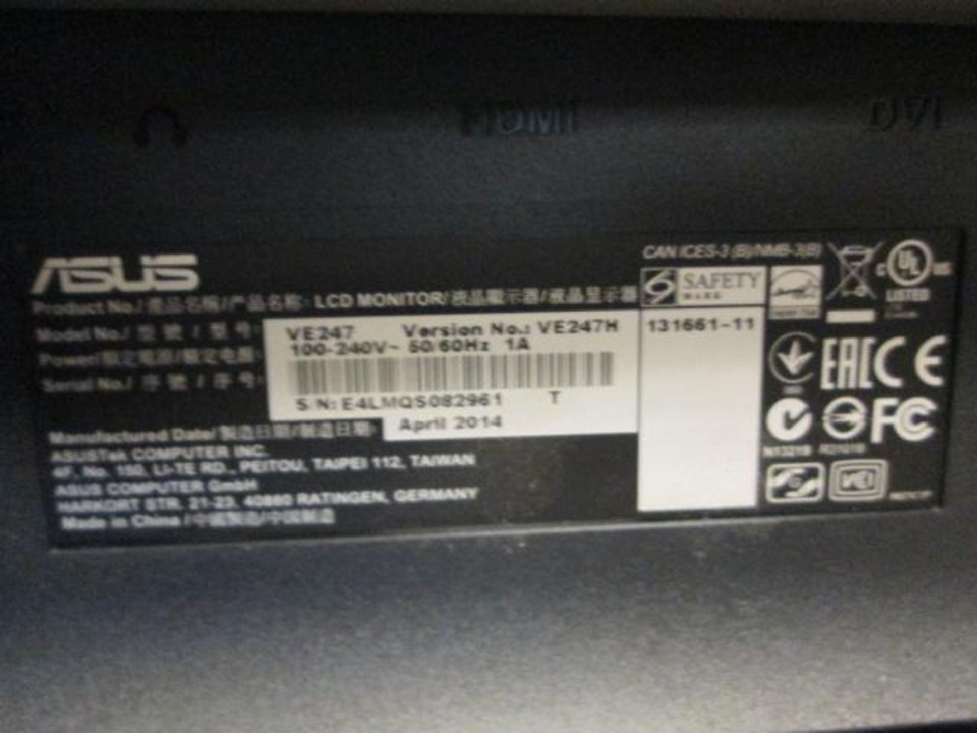 ASUS LCD Monitors - Image 4 of 5