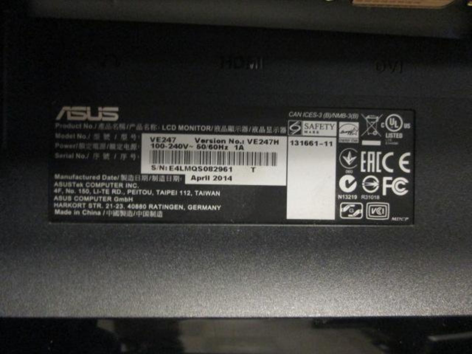 ASUS LCD Monitors - Image 5 of 5