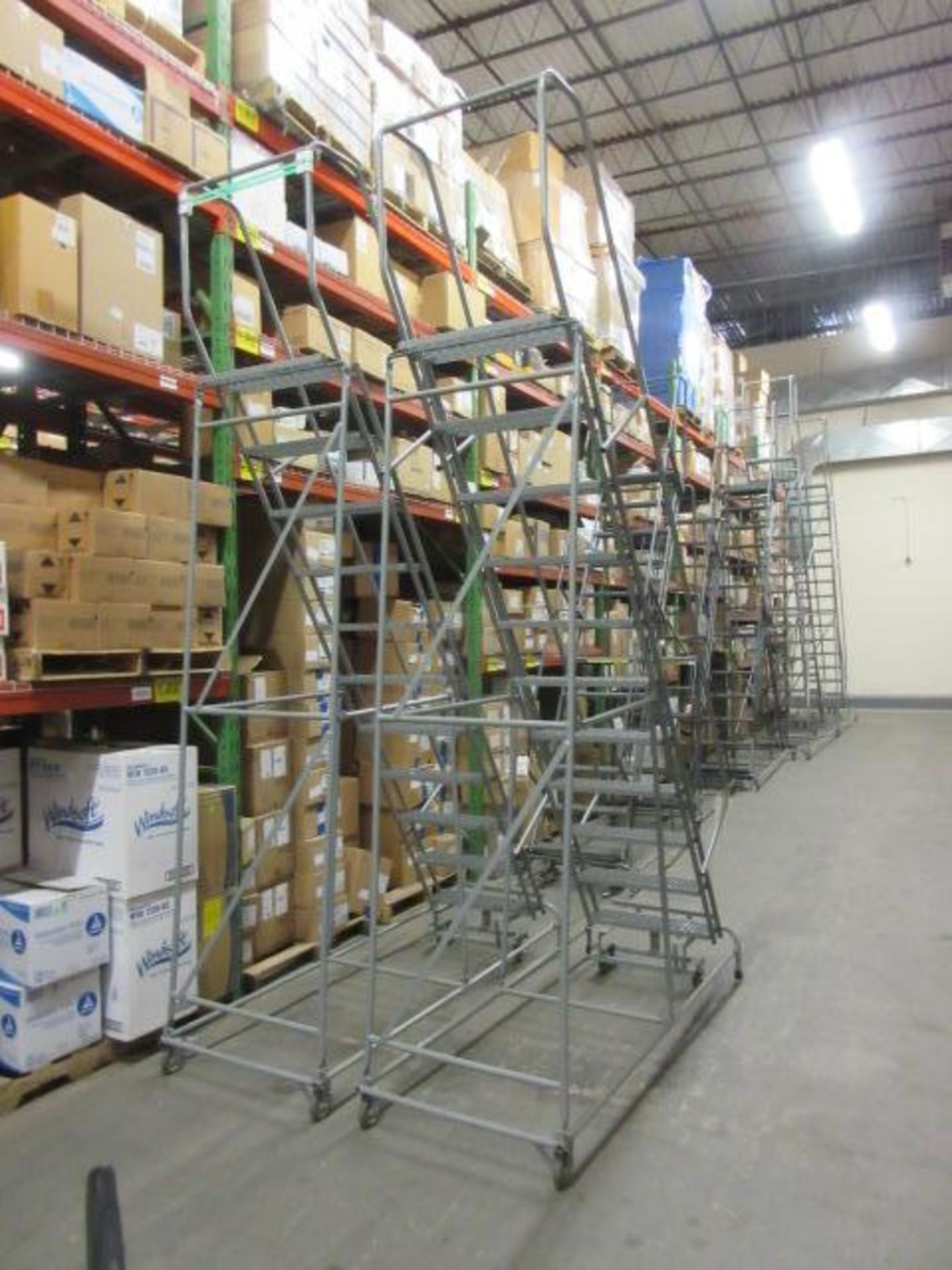 Uline Rolling Warehouse Ladders - Image 3 of 3