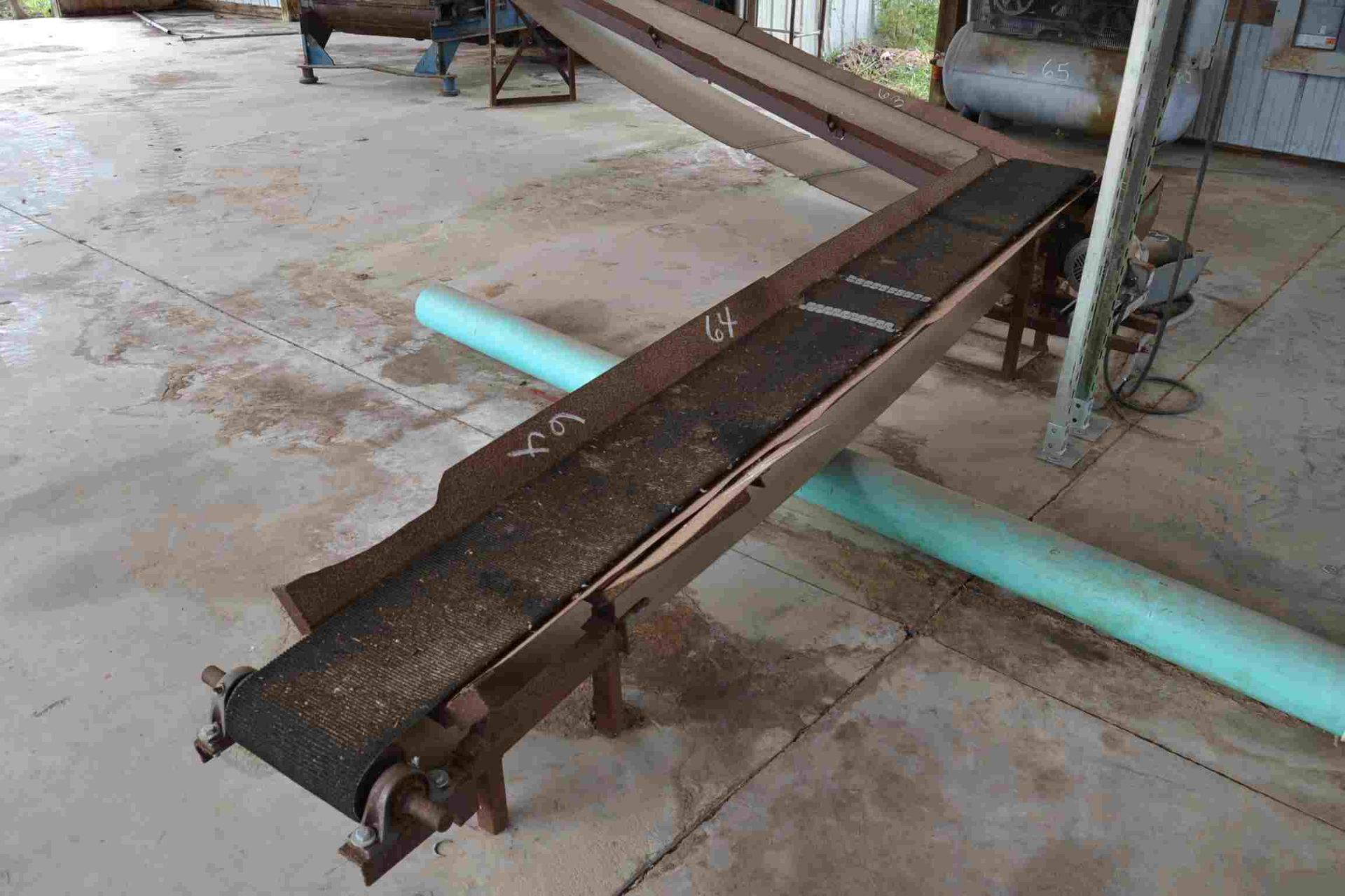 12"X11' INCLINE BELT CONVEYOR W/ ELECTRIC DRIVE LOCATED SITE 1