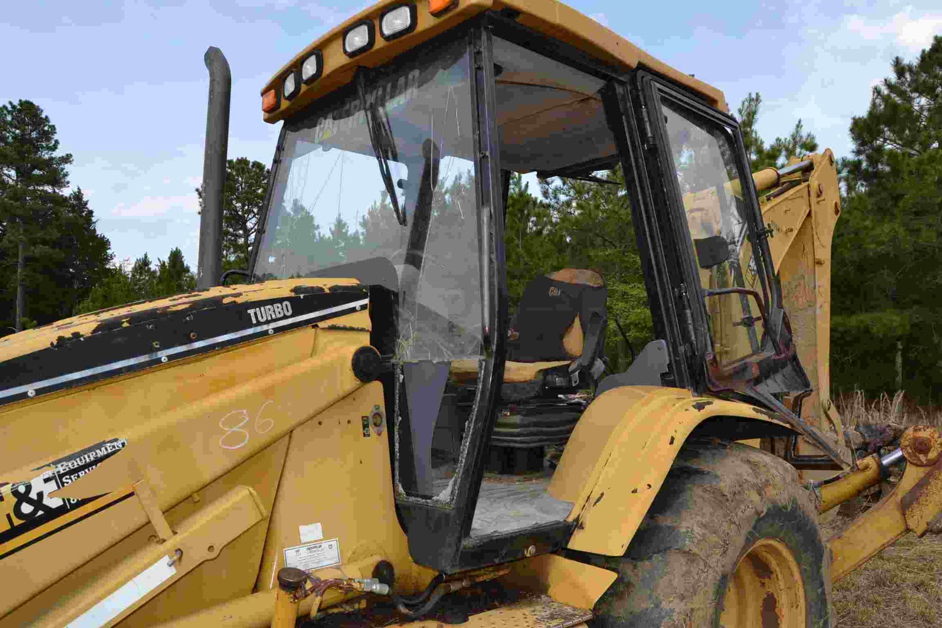 CAT 416C 4X4 BACK HOE W/ FRONT END LOADER W/ BUCKET HOUR METER DOES NOT WORK SN#5YNO5624 - Image 3 of 10