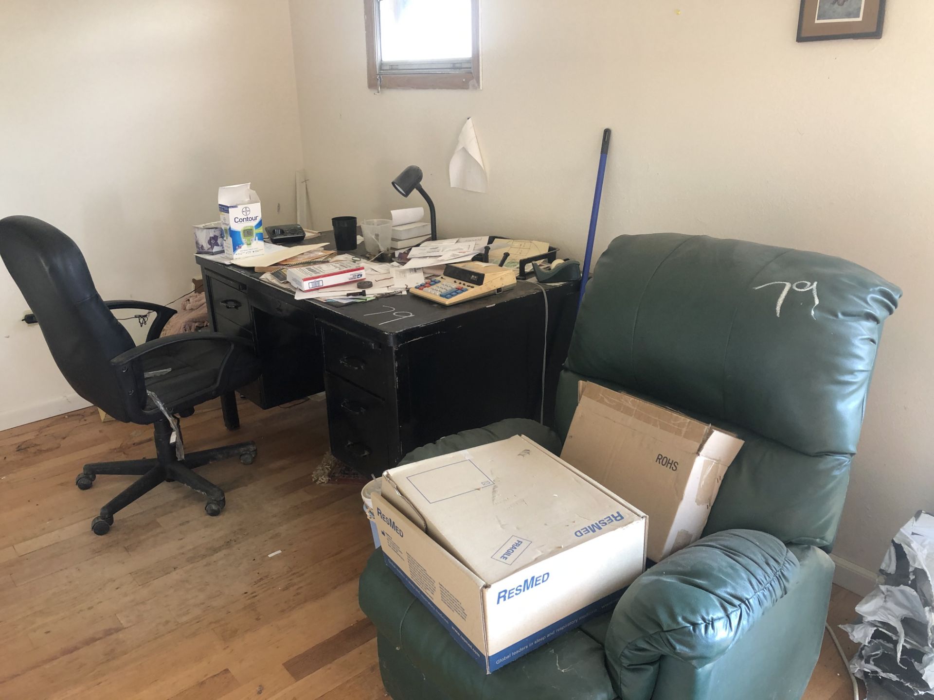 LOT OF OFFICE FURNITURE LOCATED SITE 1