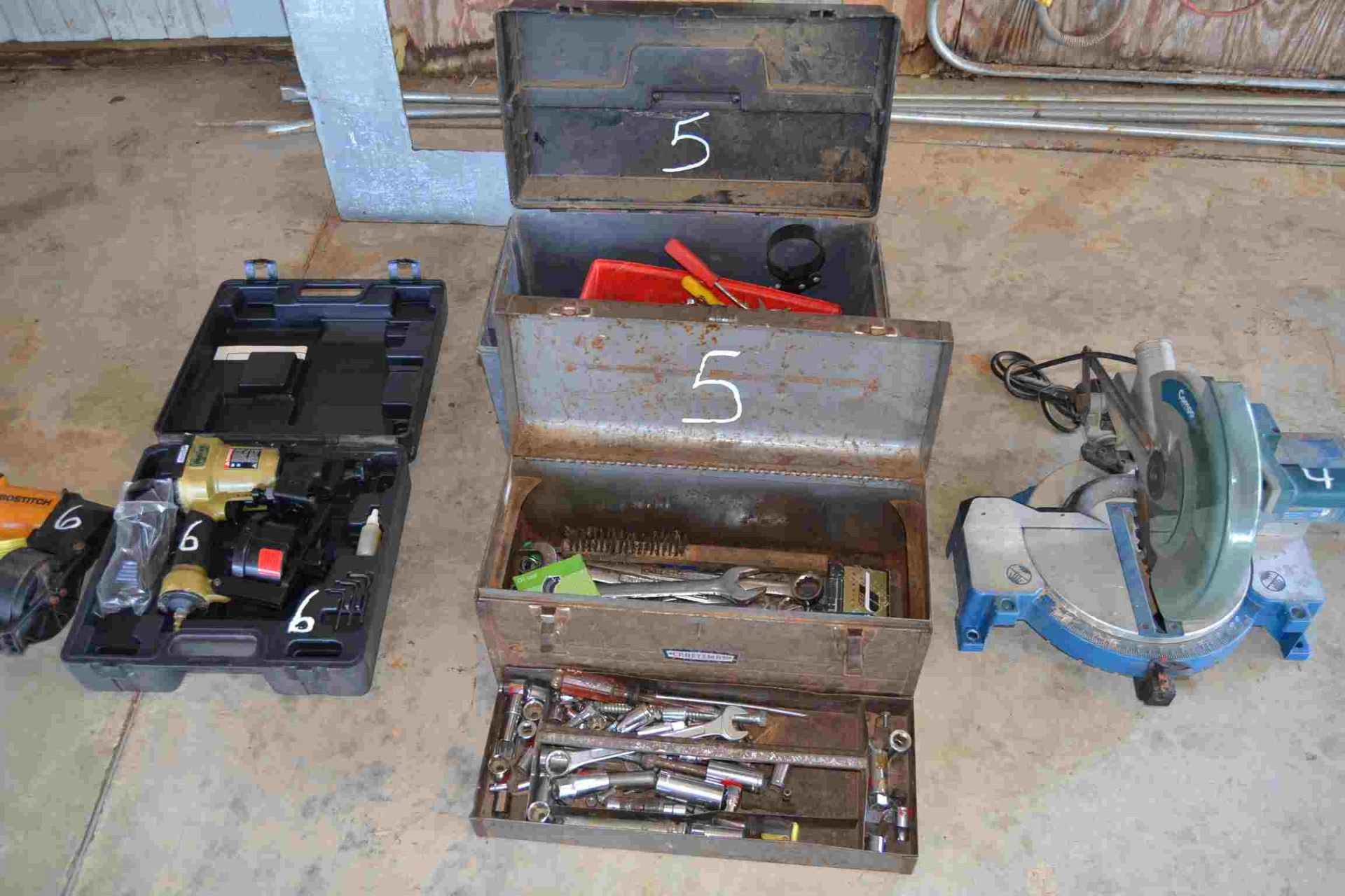 (2) TOOL BOXES & TOOLS LOCATED SITE 1